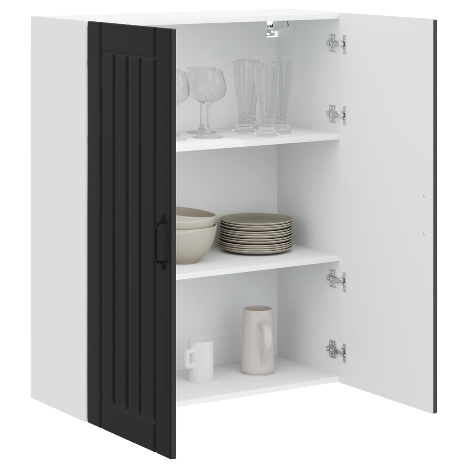 Wandschrank LUCCA Schwarz 80 x 31 x 100 cm Holzwerkstoff