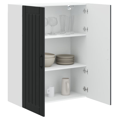 Wandschrank LUCCA Schwarz 80 x 31 x 100 cm Holzwerkstoff
