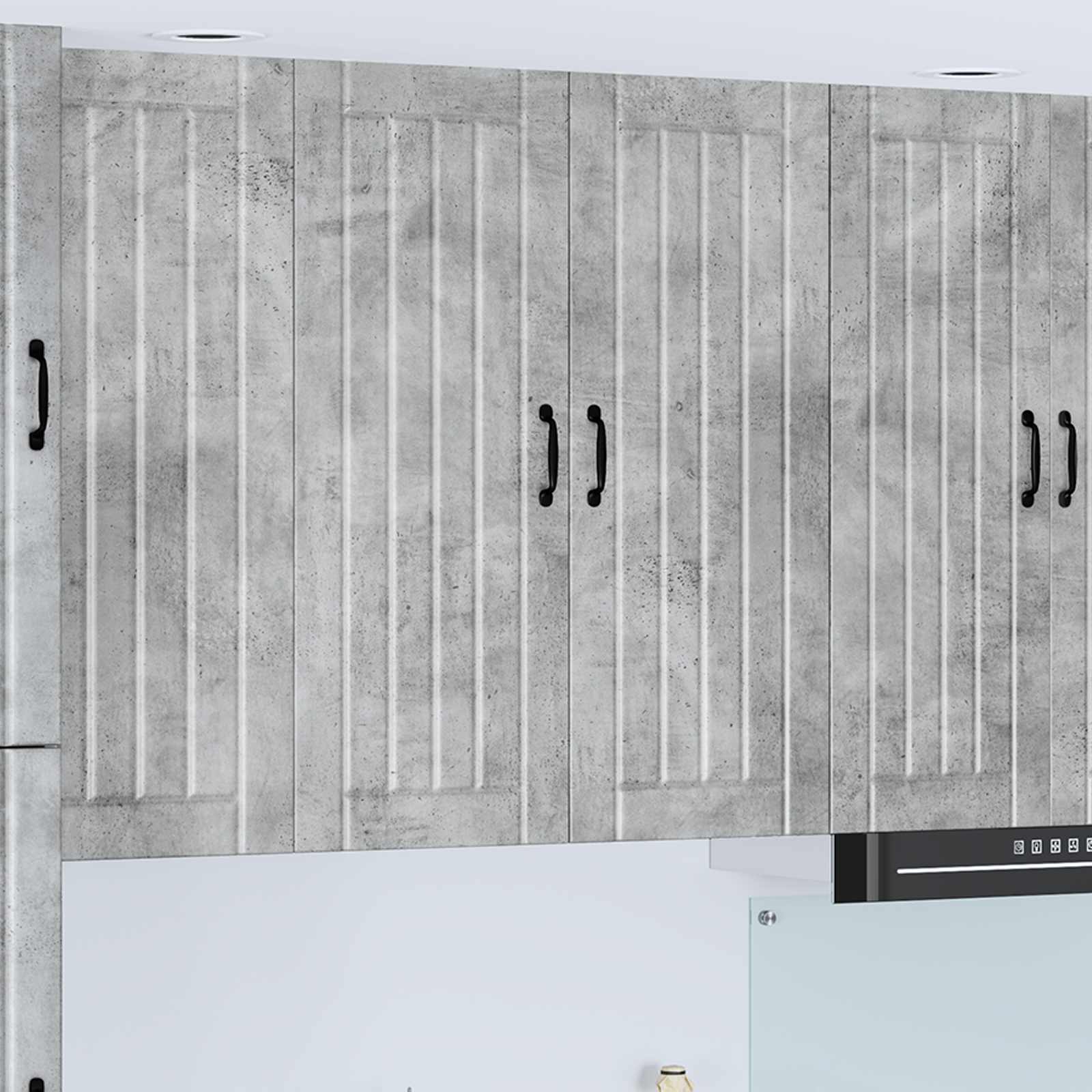 Wandschrank LUCCA Betongrau 80 x 31 x 100 cm Holzwerkstoff