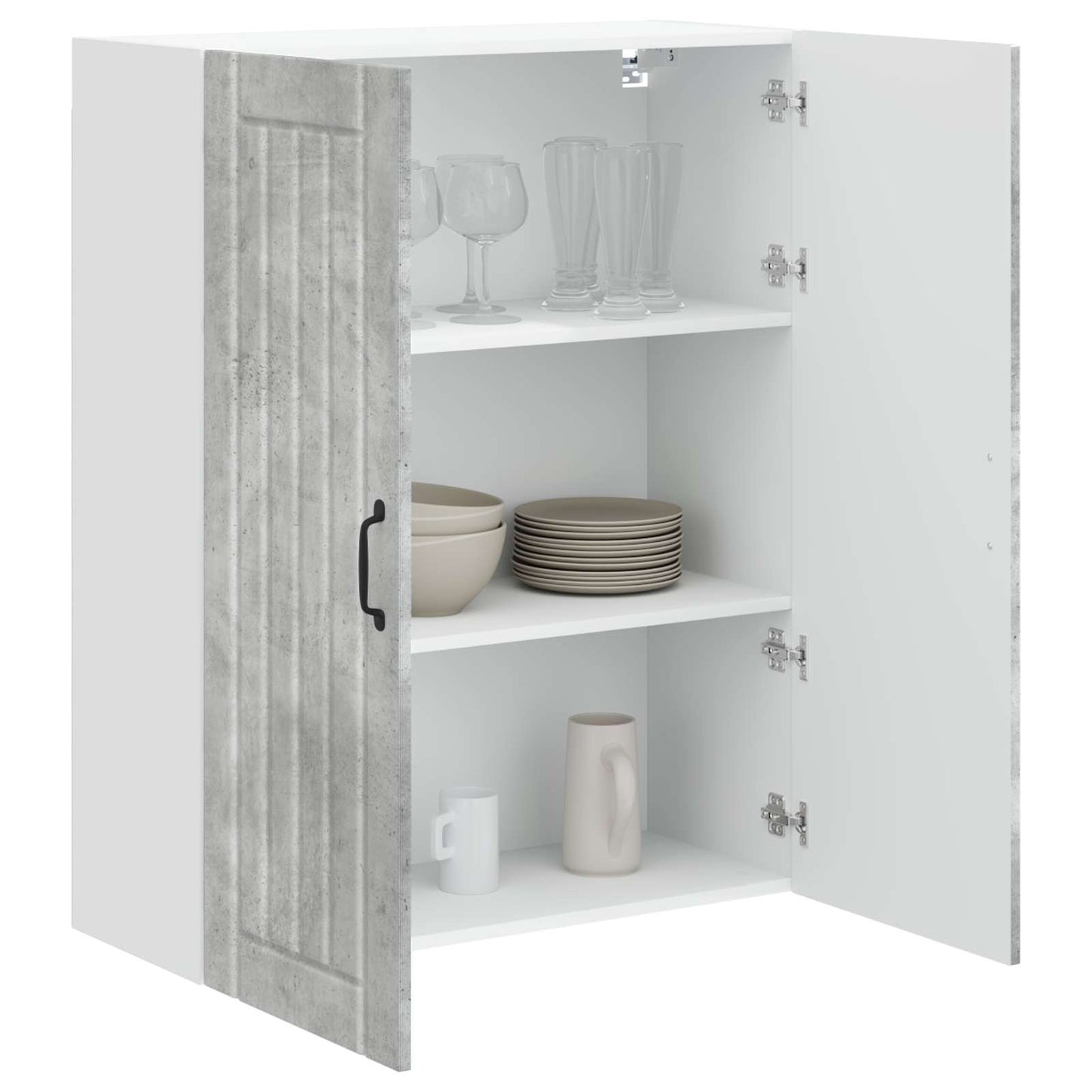 Wandschrank LUCCA Betongrau 80 x 31 x 100 cm Holzwerkstoff