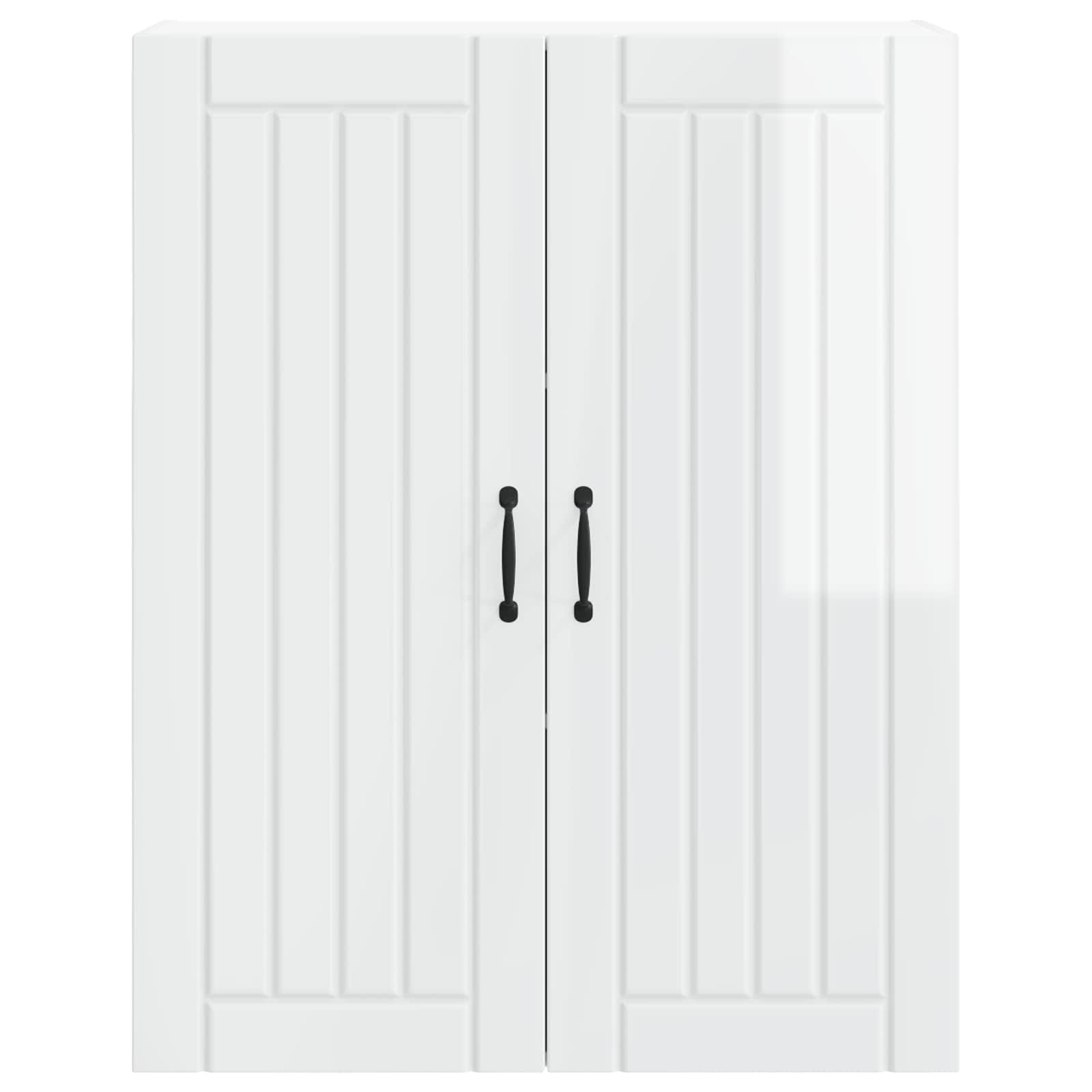 Wandschrank LUCCA Hochglanz Weiß 80 x 31 x 100 cm Holzwerkstoff