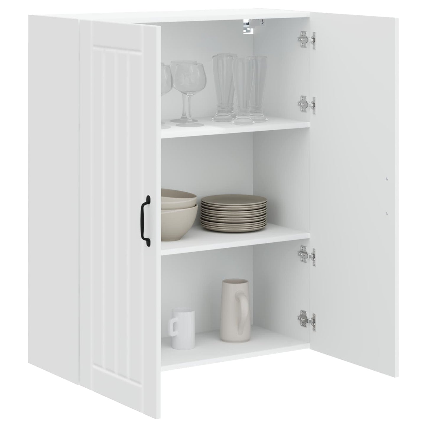 Wandschrank LUCCA Hochglanz Weiß 80 x 31 x 100 cm Holzwerkstoff