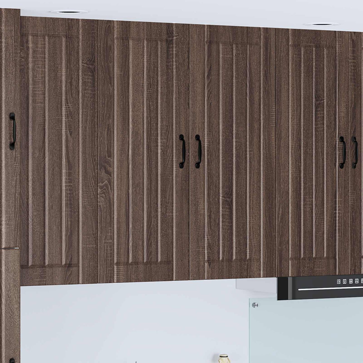 Wandschrank LUCCA Brauneiche 80 x 31 x 100 cm Holzwerkstoff