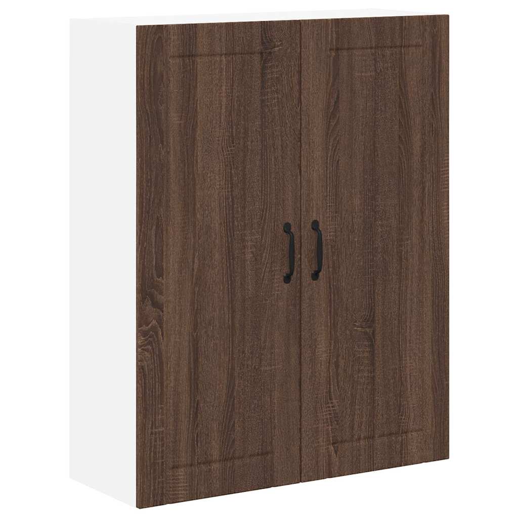 Küchenwandschrank mit Regal Braun Eichen-Optik 80 x 31 x 100 cm