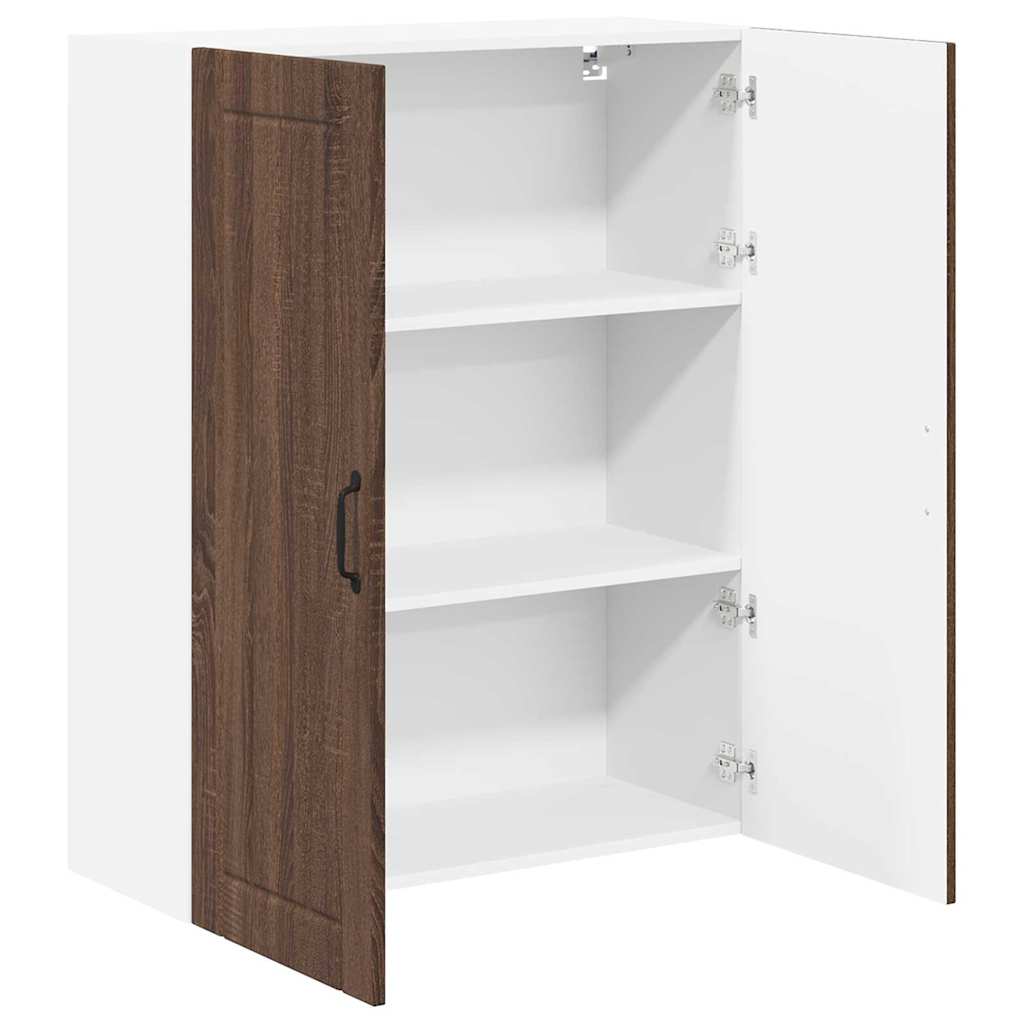 Küchenwandschrank mit Regal Braun Eichen-Optik 80 x 31 x 100 cm