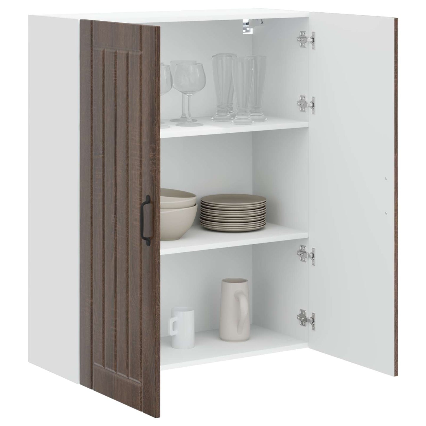 Wandschrank LUCCA Brauneiche 80 x 31 x 100 cm Holzwerkstoff