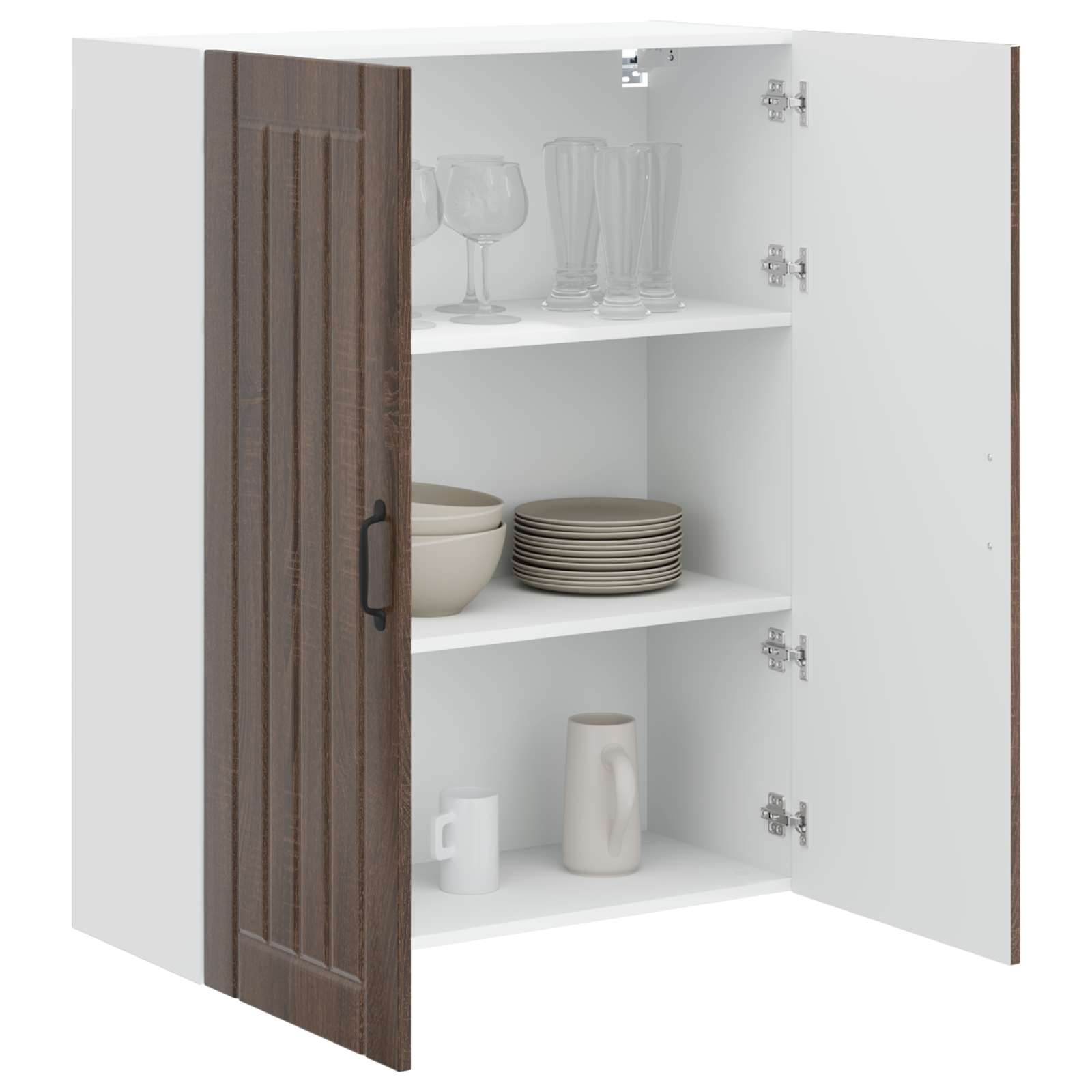 Wandschrank LUCCA Brauneiche 80 x 31 x 100 cm Holzwerkstoff