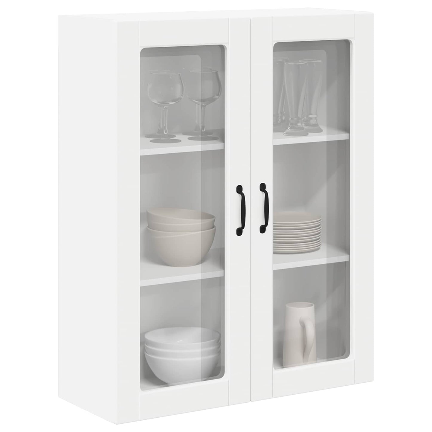 Wandglas-Schrank LUCCA Weiß 80 x 31 x 100 cm Holzwerkstoff