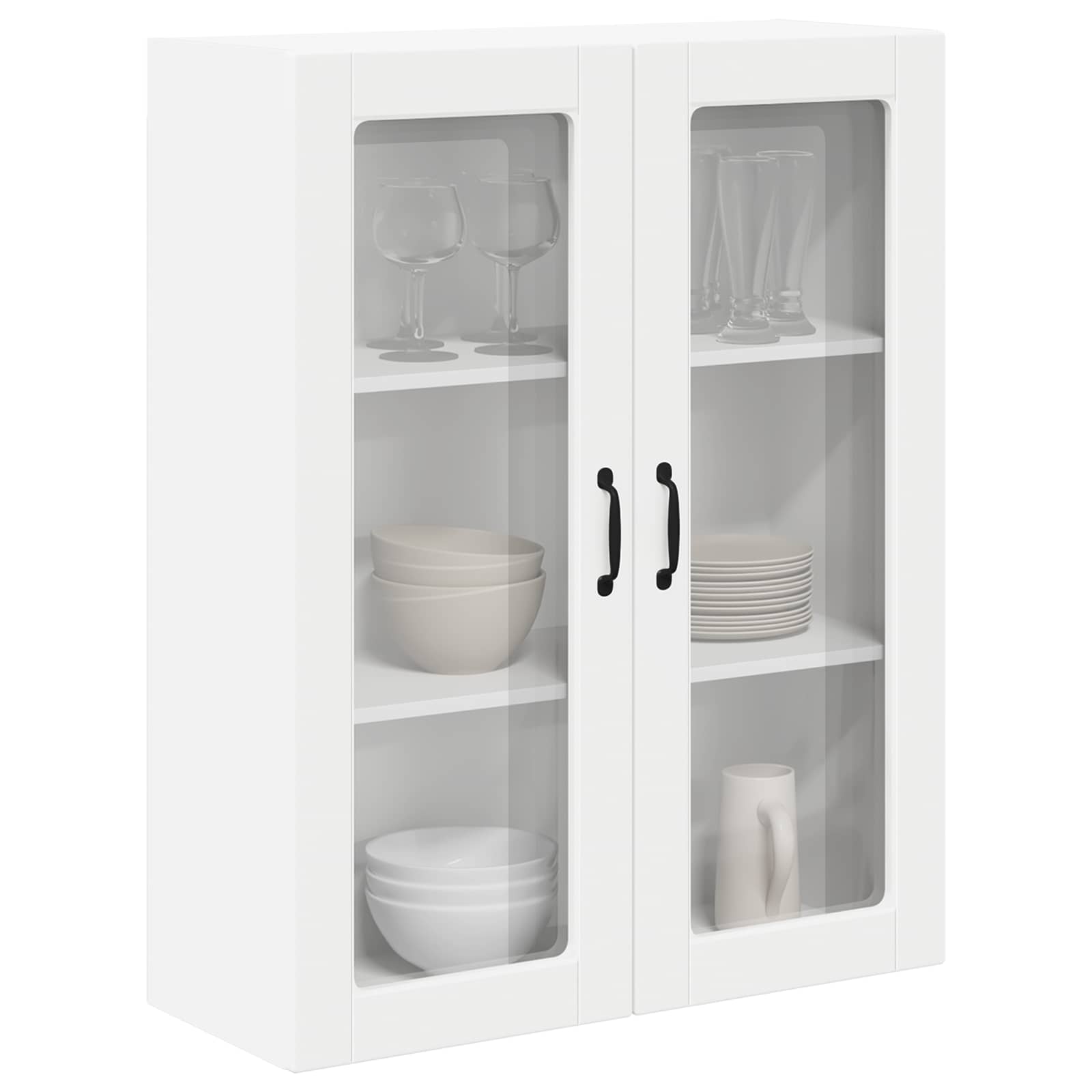 Wandglas-Schrank LUCCA Weiß 80 x 31 x 100 cm Holzwerkstoff