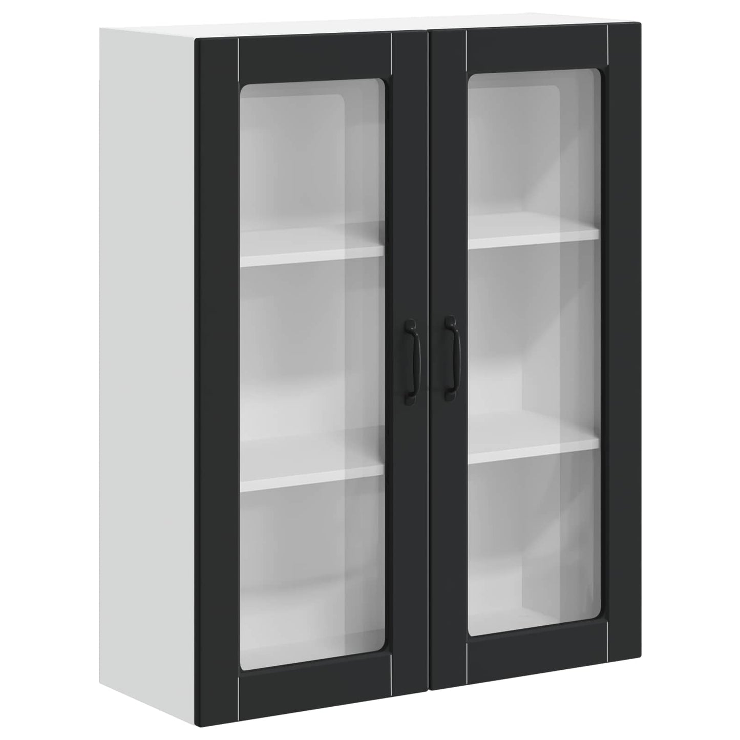 Wandglas-Schrank LUCCA Schwarz 80 x 31 x 100 cm Holzwerkstoff