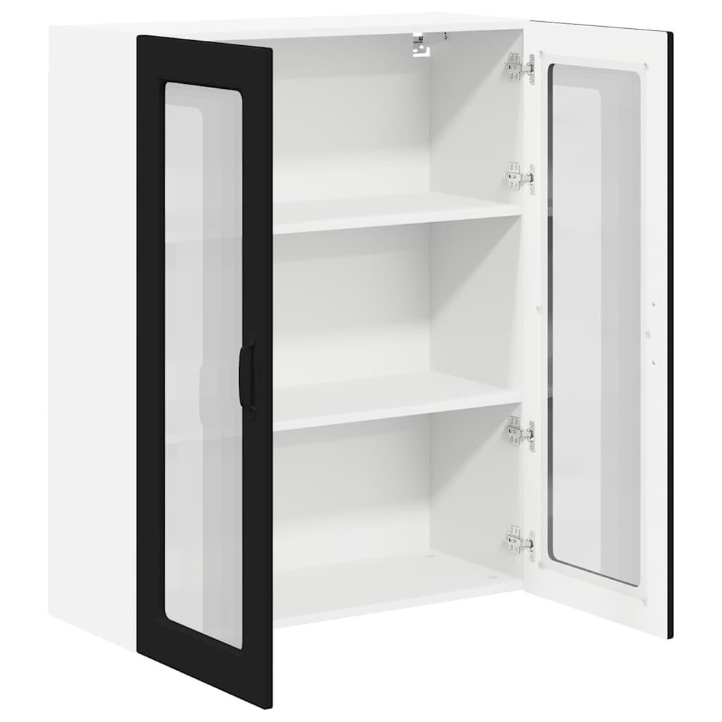 Küchenwandschrank Schwarz 80 x 31 x 100 cm Holzwerkstoff