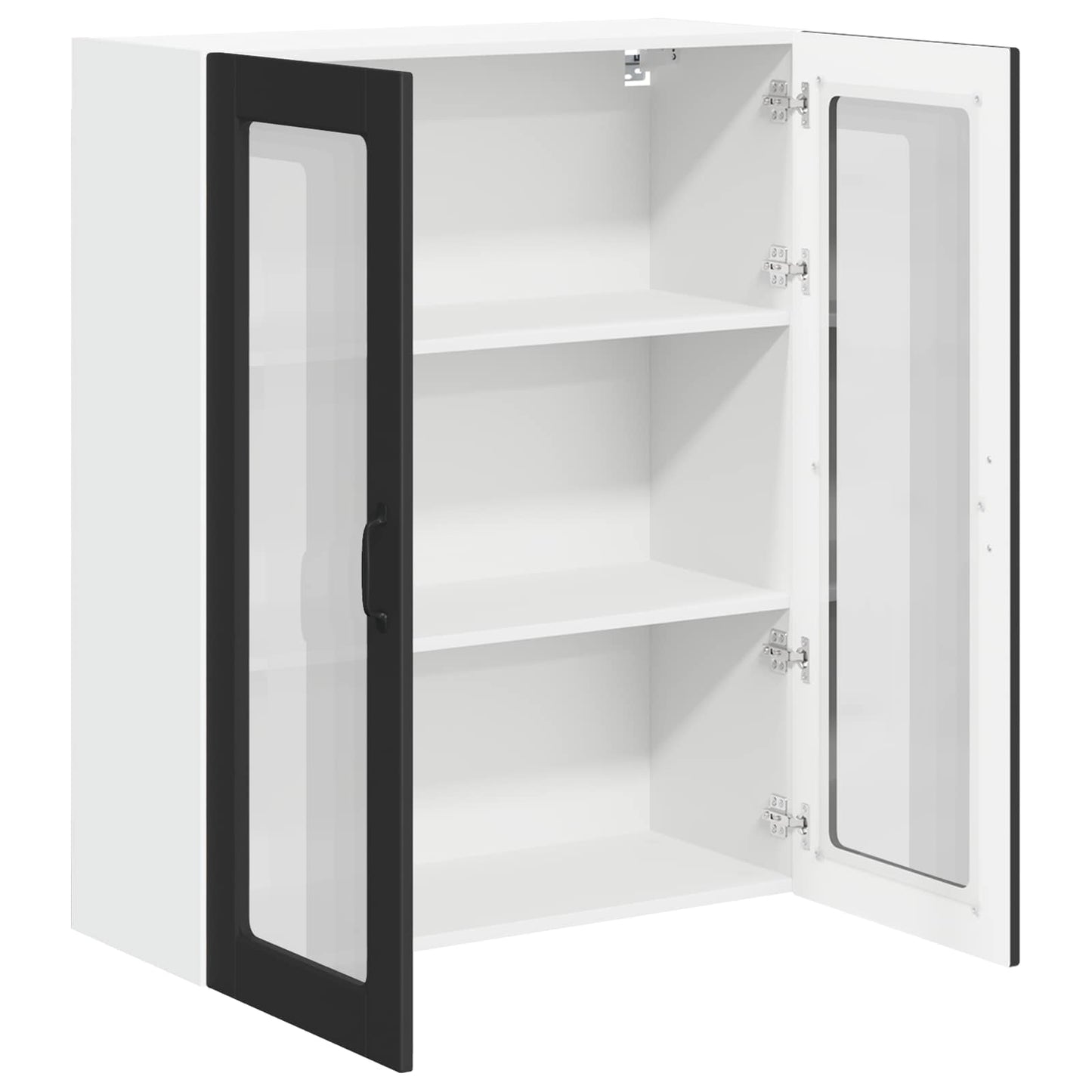 Wandglas-Schrank LUCCA Schwarz 80 x 31 x 100 cm Holzwerkstoff