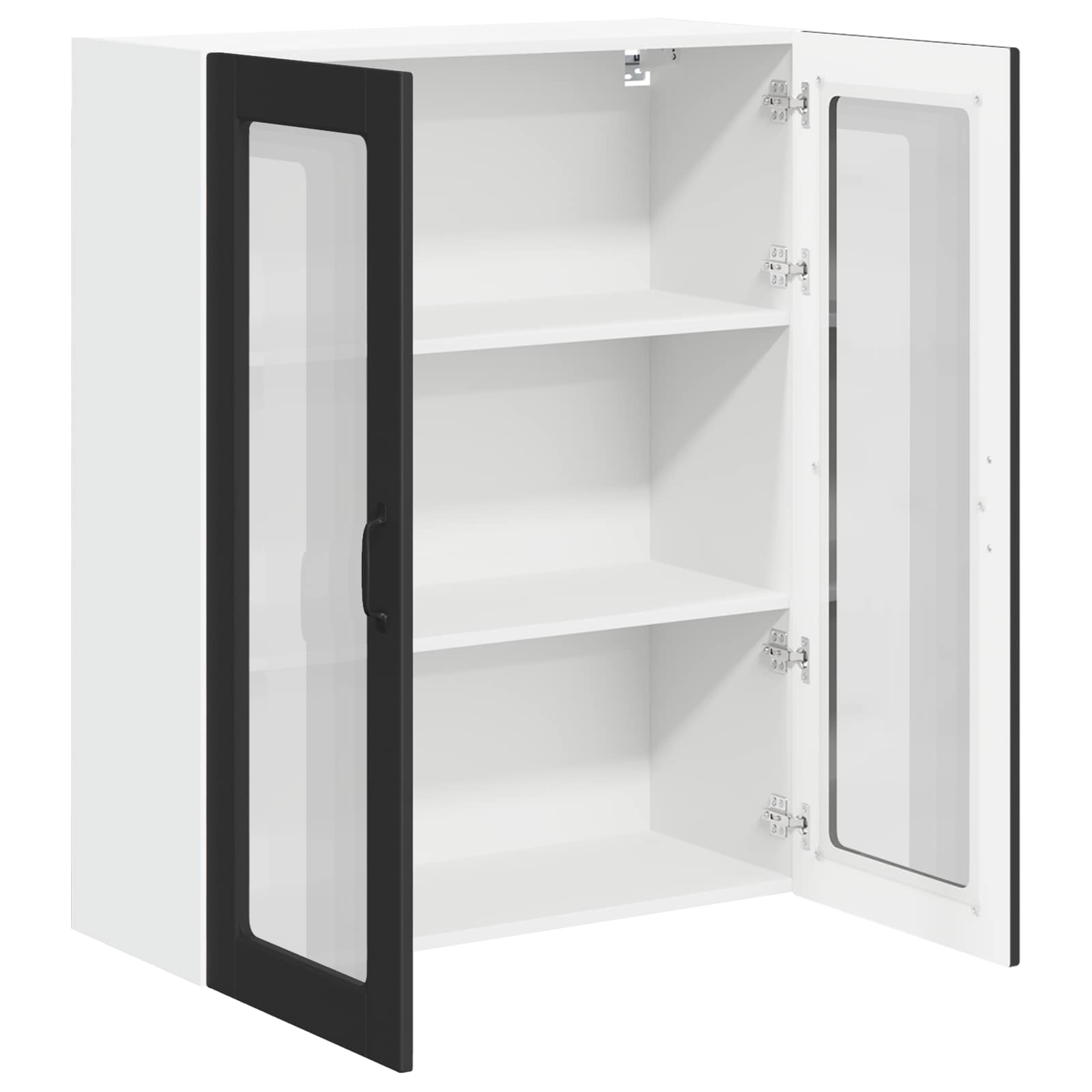 Wandglas-Schrank LUCCA Schwarz 80 x 31 x 100 cm Holzwerkstoff