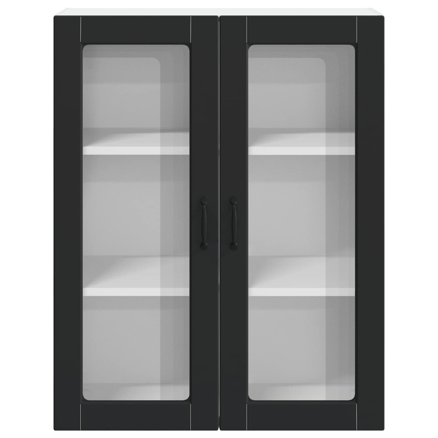 Wandglas-Schrank LUCCA Schwarz 80 x 31 x 100 cm Holzwerkstoff