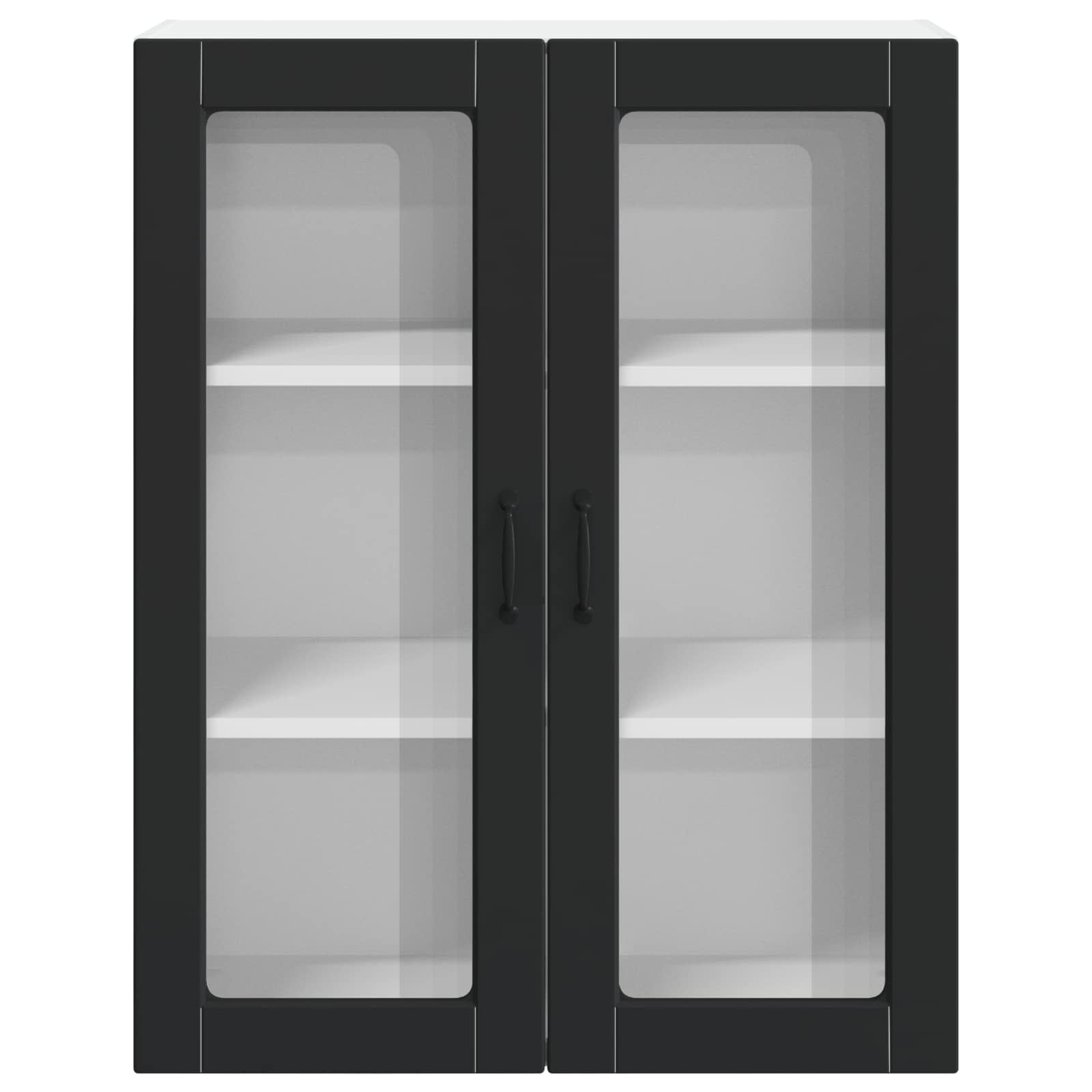 Wandglas-Schrank LUCCA Schwarz 80 x 31 x 100 cm Holzwerkstoff