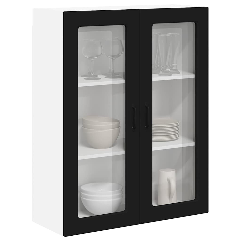 Küchenwandschrank Schwarz 80 x 31 x 100 cm Holzwerkstoff