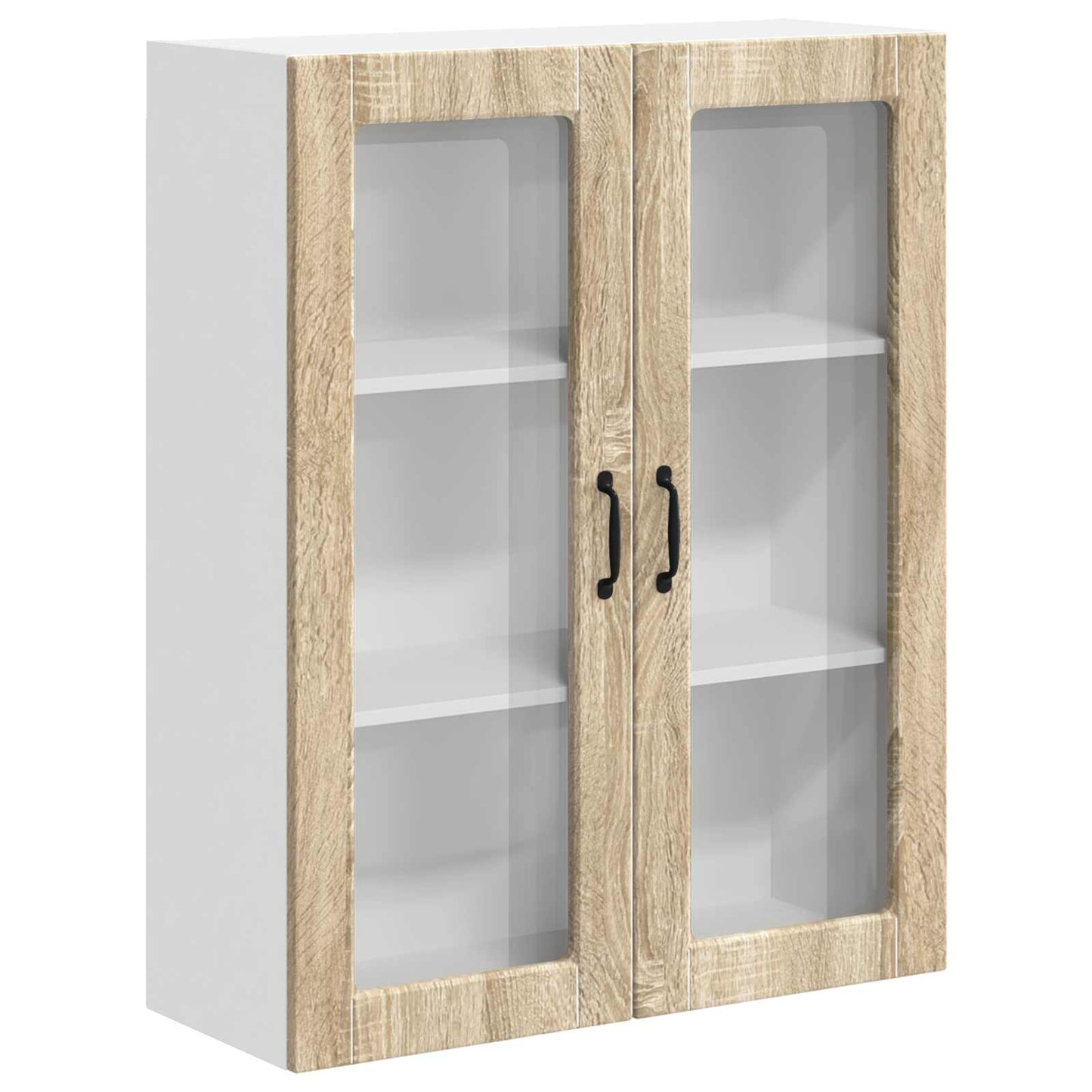 Wandglas-Schrank LUCCA Sonoma-Eiche 80 x 31 x 100 cm