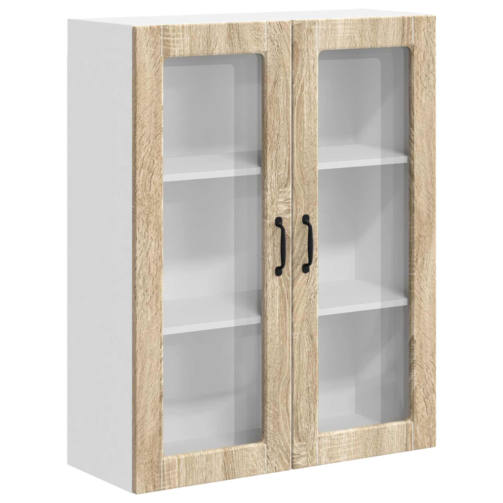Wandglas-Schrank LUCCA Sonoma-Eiche 80 x 31 x 100 cm
