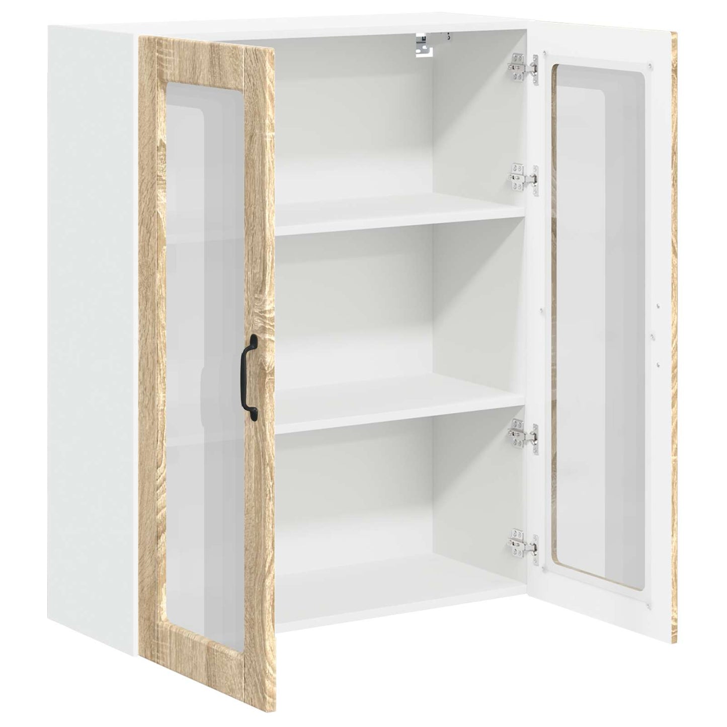 Wandglas-Schrank LUCCA Sonoma-Eiche 80 x 31 x 100 cm