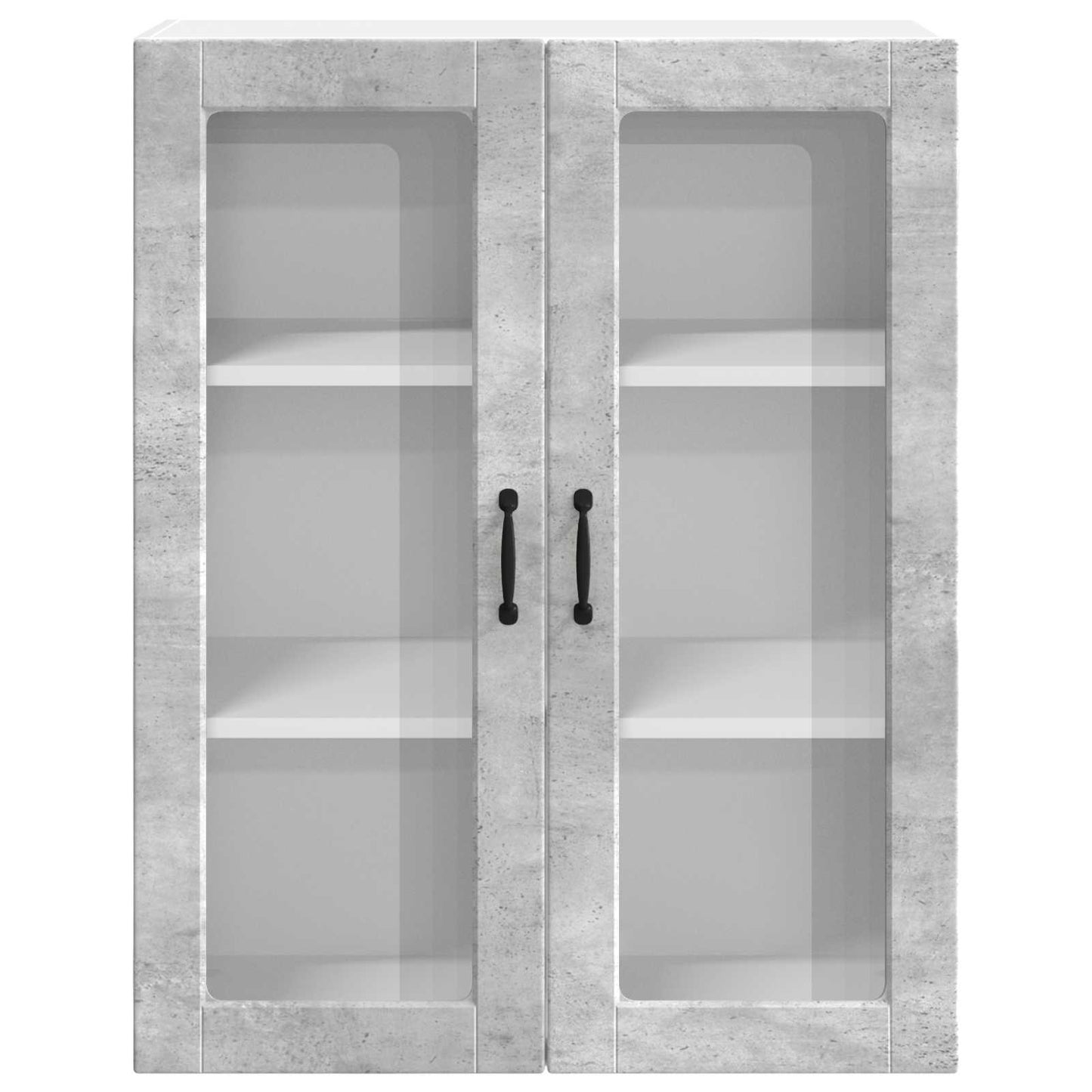 Wandglas-Schrank LUCCA Betongrau 80 x 31 x 100 cm Holzwerkstoff
