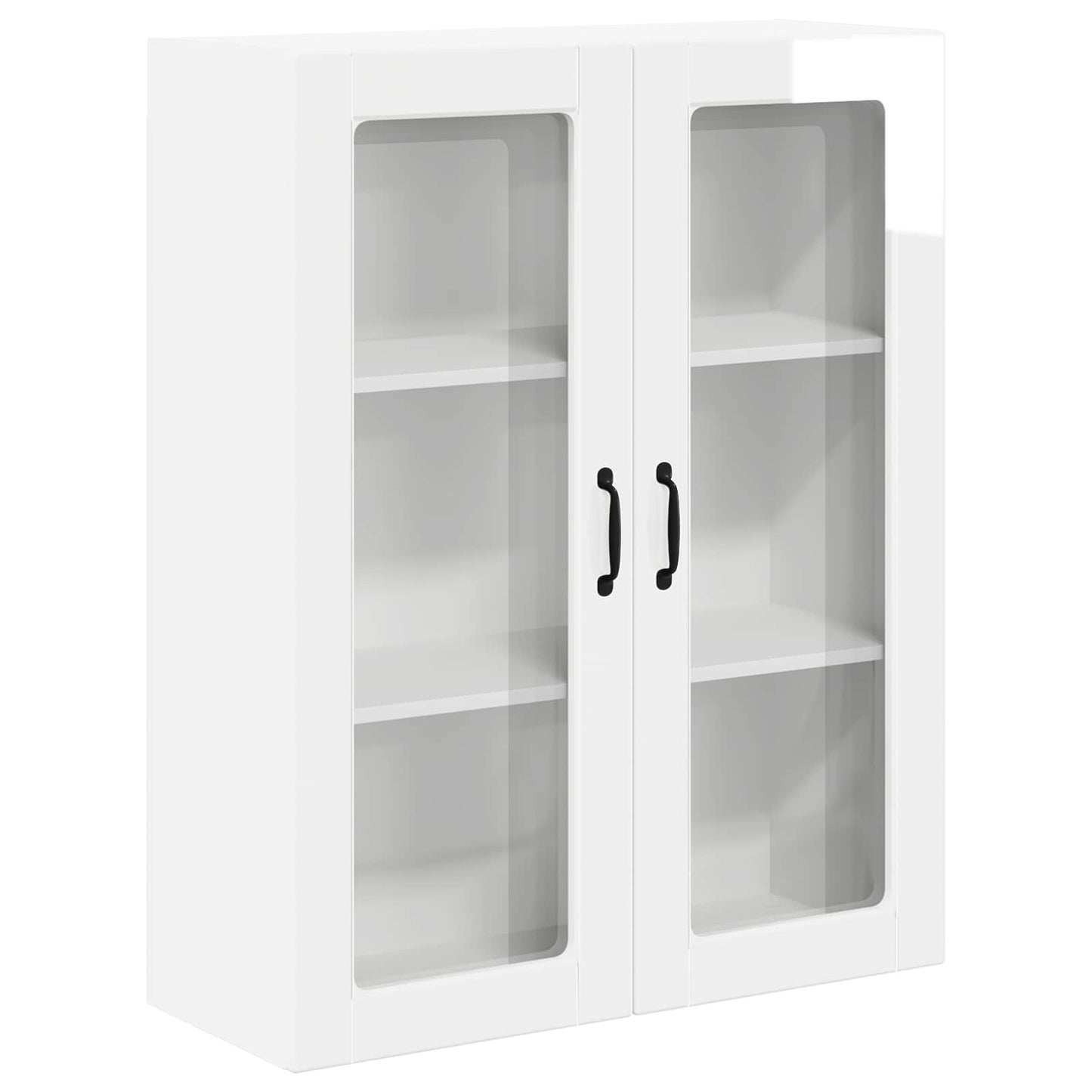Wandglas-Schrank LUCCA Hochglanz Weiß 80 x 31 x 100 cm