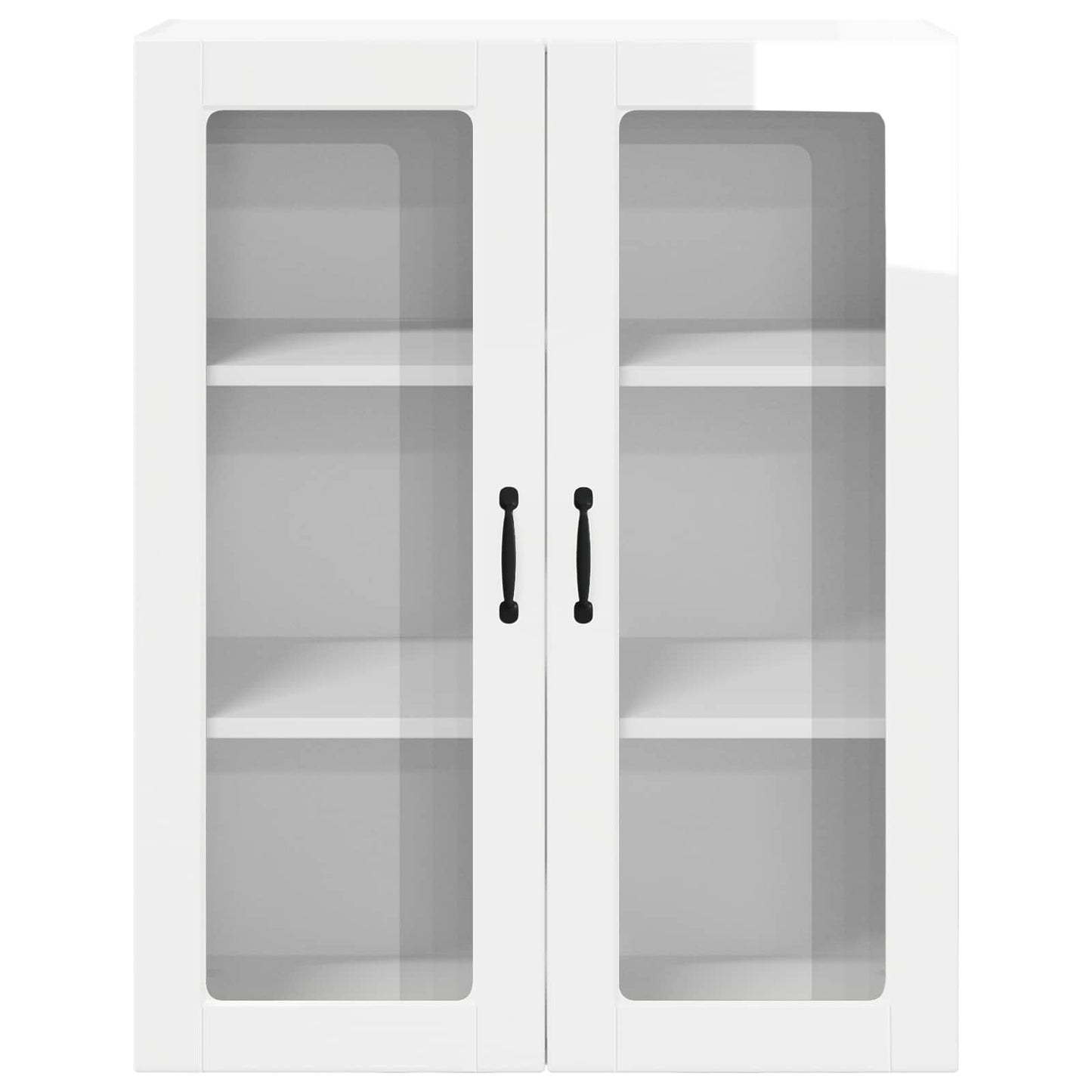 Wandglas-Schrank LUCCA Hochglanz Weiß 80 x 31 x 100 cm