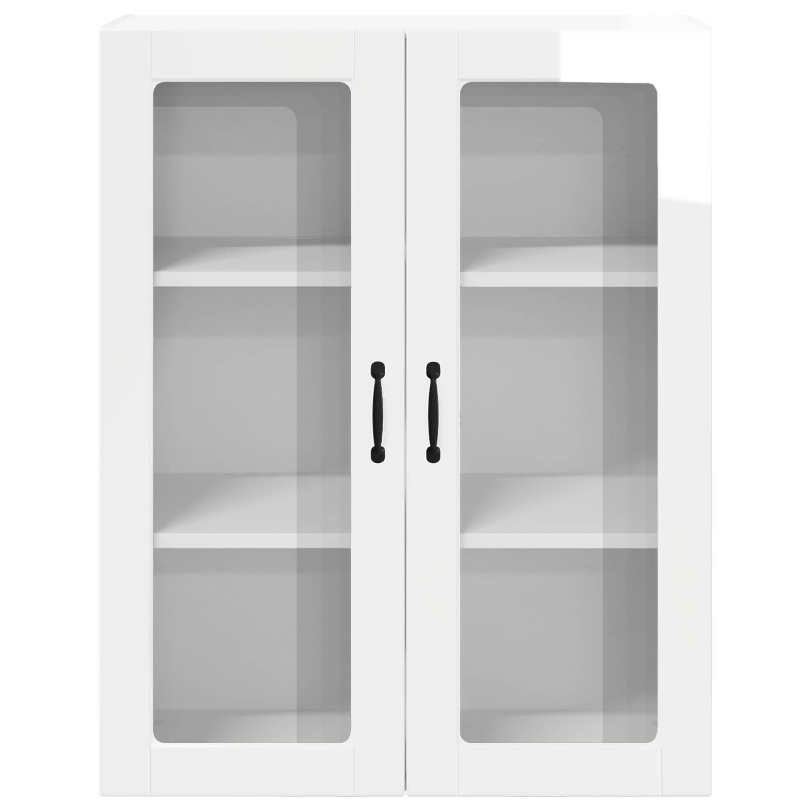 Wandglas-Schrank LUCCA Hochglanz Weiß 80 x 31 x 100 cm