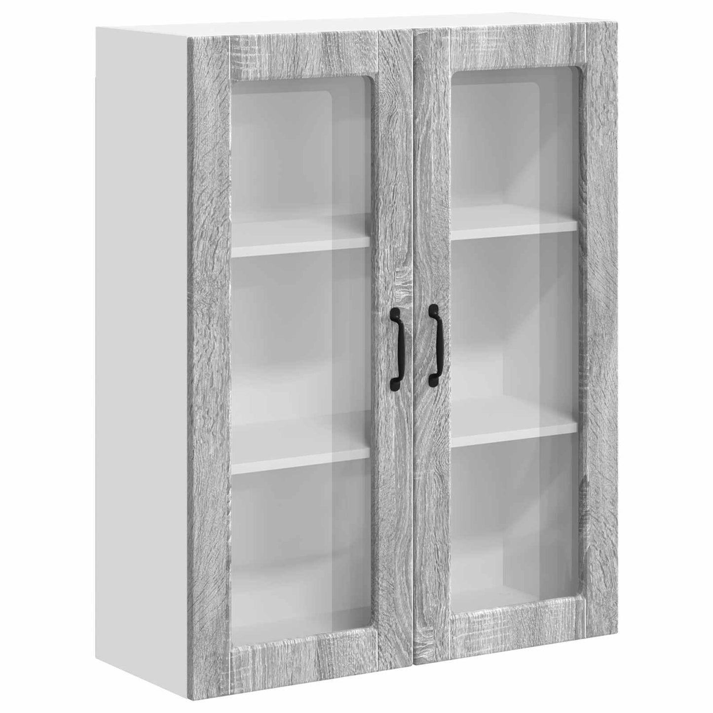 Wandglas-Schrank LUCCA Graues Sonoma 80 x 31 x 100 cm