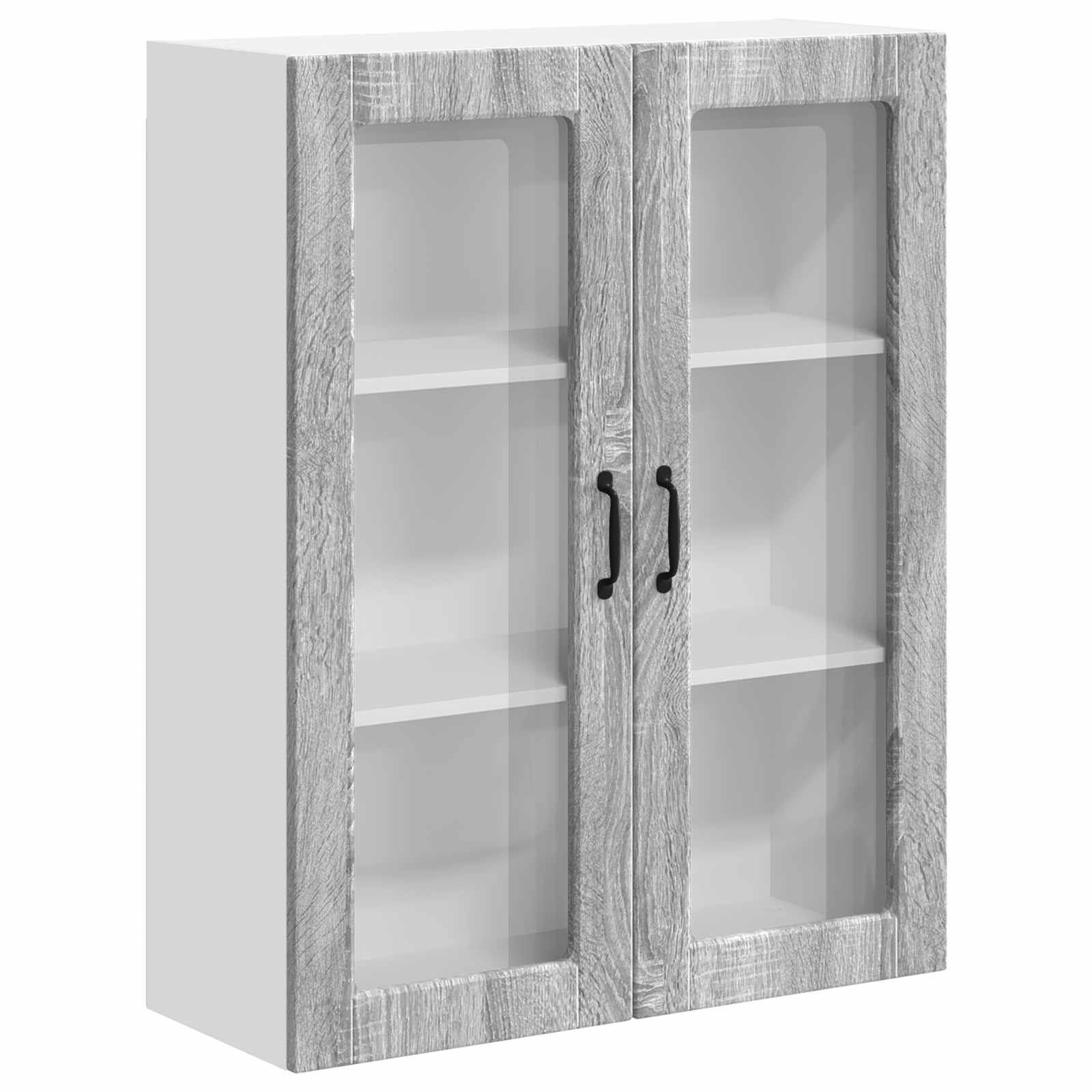 Wandglas-Schrank LUCCA Graues Sonoma 80 x 31 x 100 cm