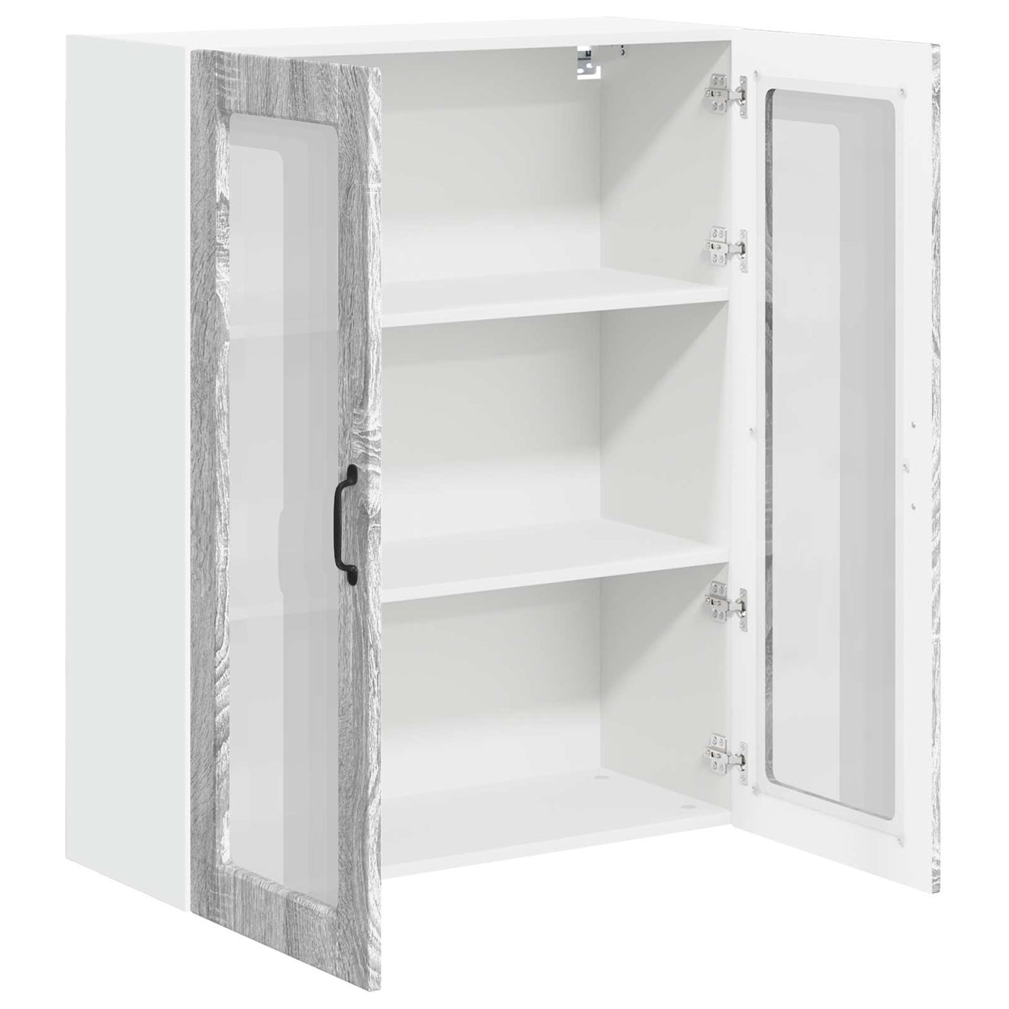 Wandglas-Schrank LUCCA Graues Sonoma 80 x 31 x 100 cm