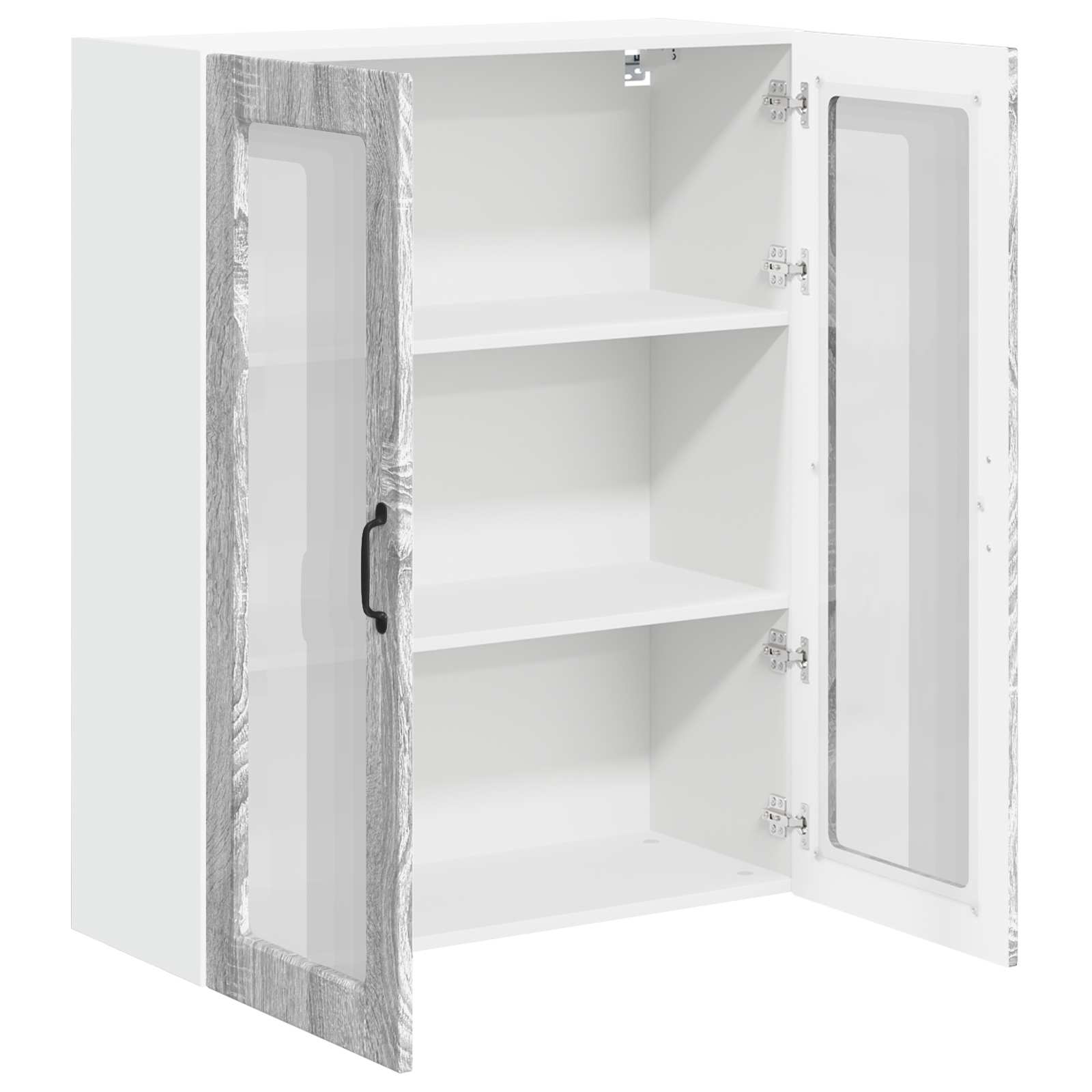 Wandglas-Schrank LUCCA Graues Sonoma 80 x 31 x 100 cm