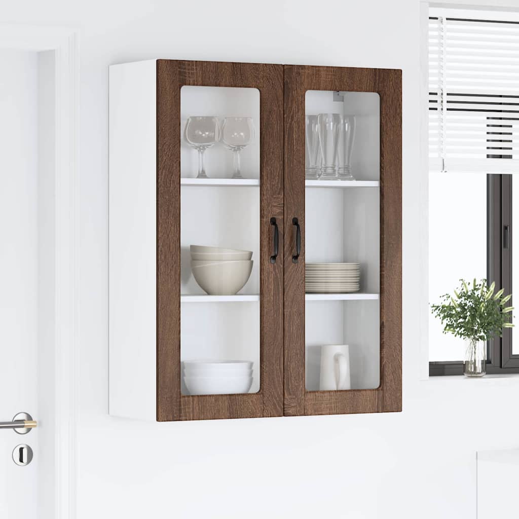 Küchenwandschrank mit Regal Braun Eichen-Optik 80 x 31 x 100 cm