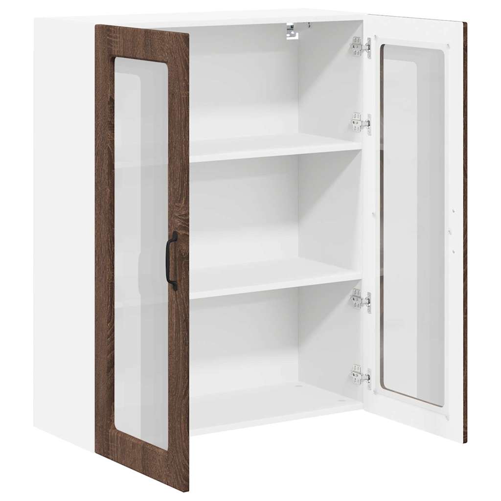 Küchenwandschrank mit Regal Braun Eichen-Optik 80 x 31 x 100 cm