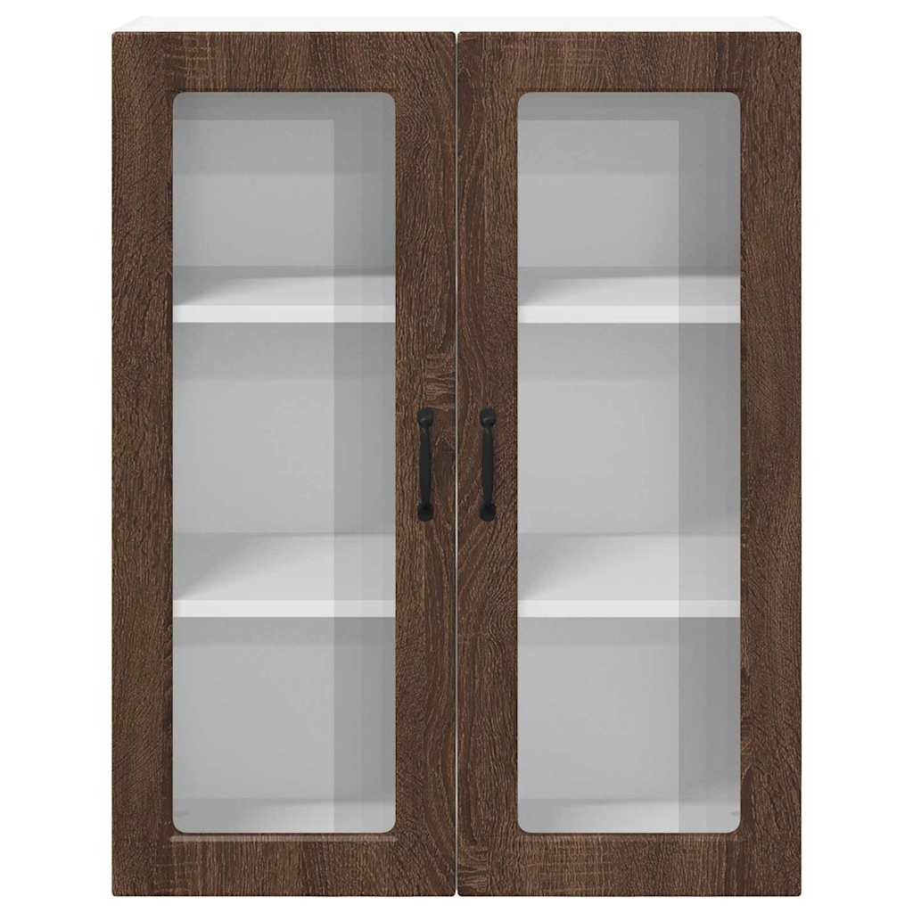 Küchenwandschrank mit Regal Braun Eichen-Optik 80 x 31 x 100 cm