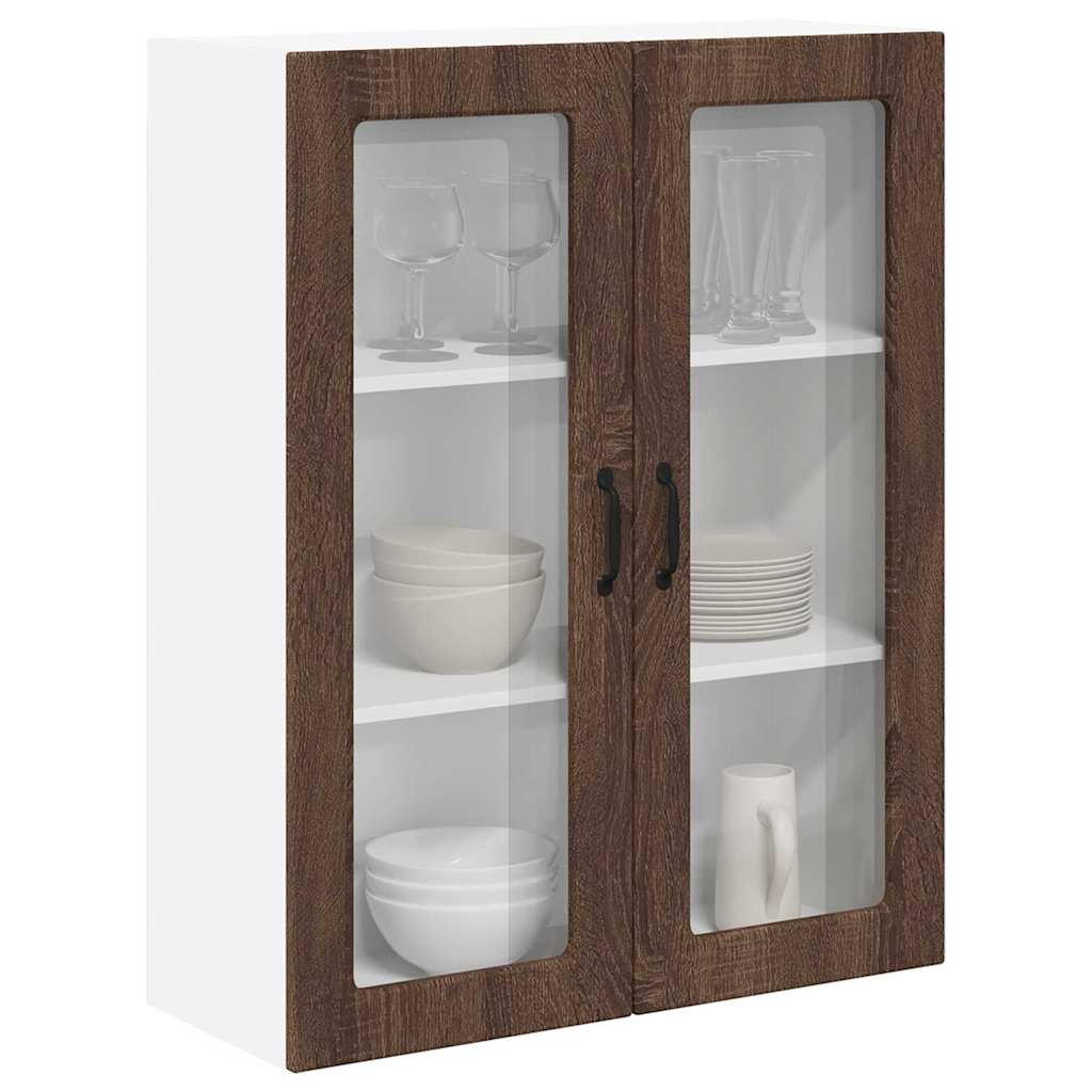 Küchenwandschrank mit Regal Braun Eichen-Optik 80 x 31 x 100 cm