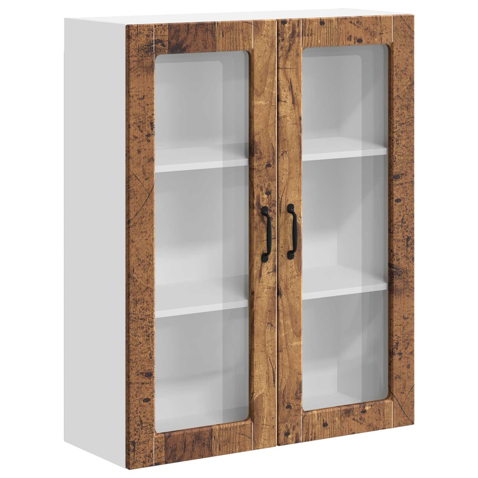 Wandglas-Schrank LUCCA Altholz 80 x 31 x 100 cm Holzwerkstoff