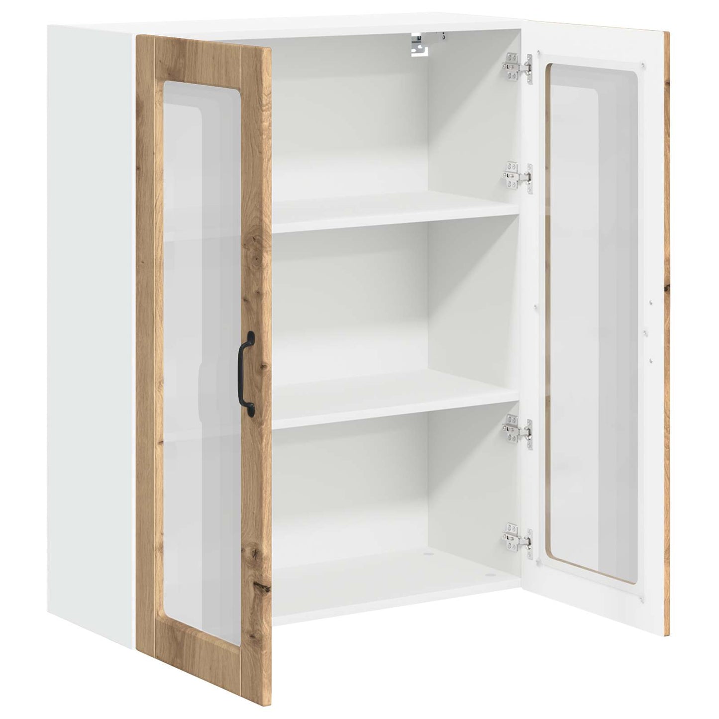 Wandglas-Schrank LUCCA Artisan-Eiche 80 x 31 x 100 cm