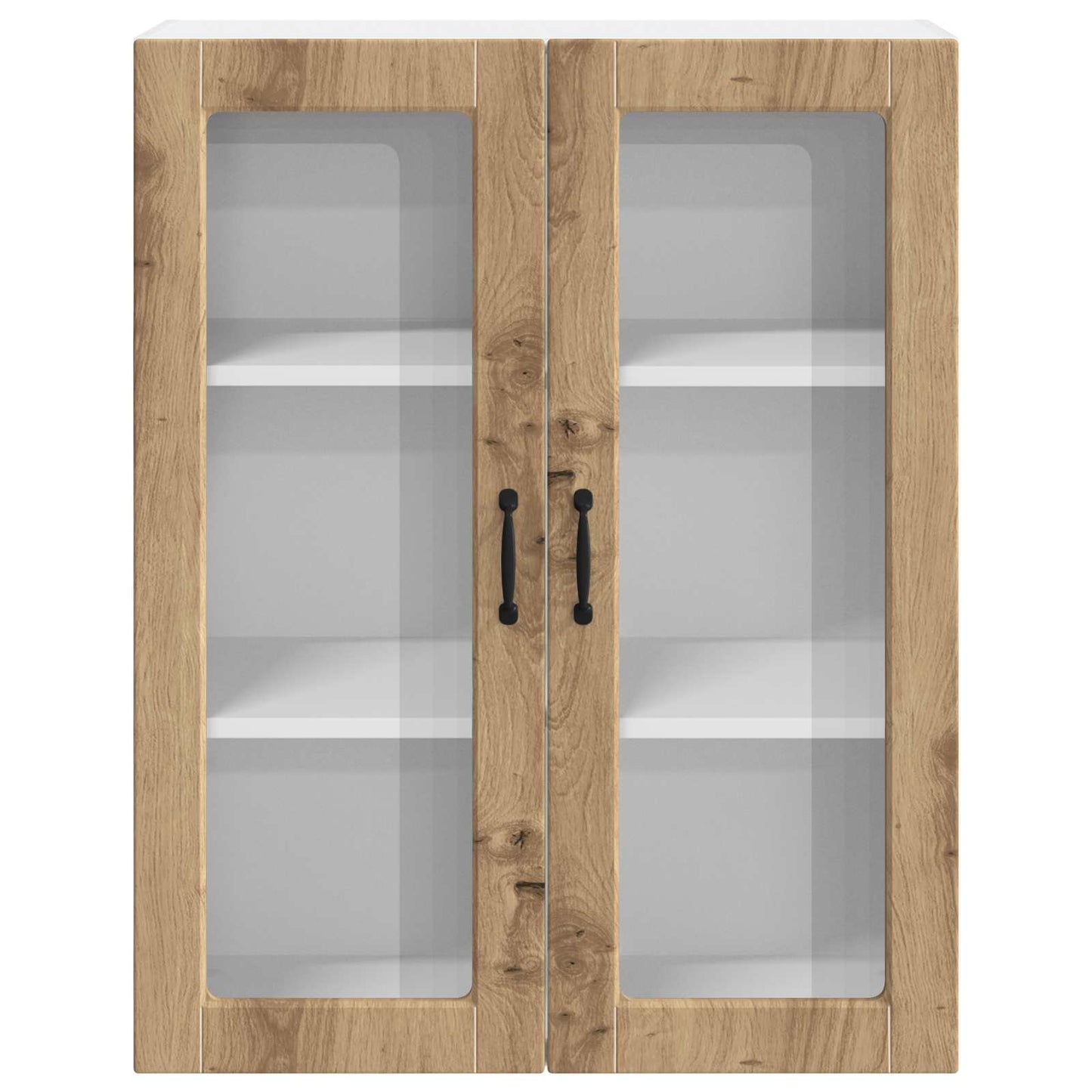 Wandglas-Schrank LUCCA Artisan-Eiche 80 x 31 x 100 cm