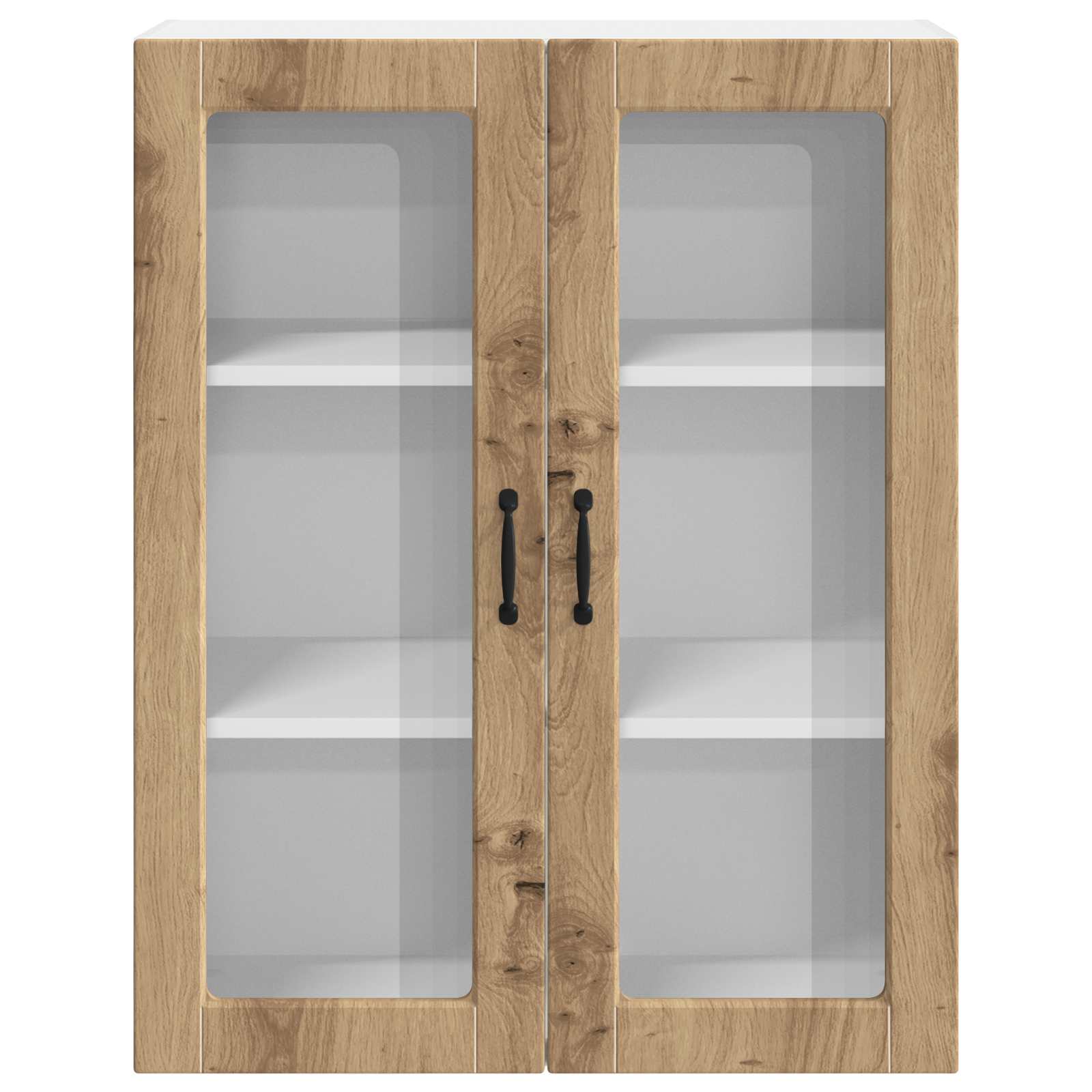 Wandglas-Schrank LUCCA Artisan-Eiche 80 x 31 x 100 cm