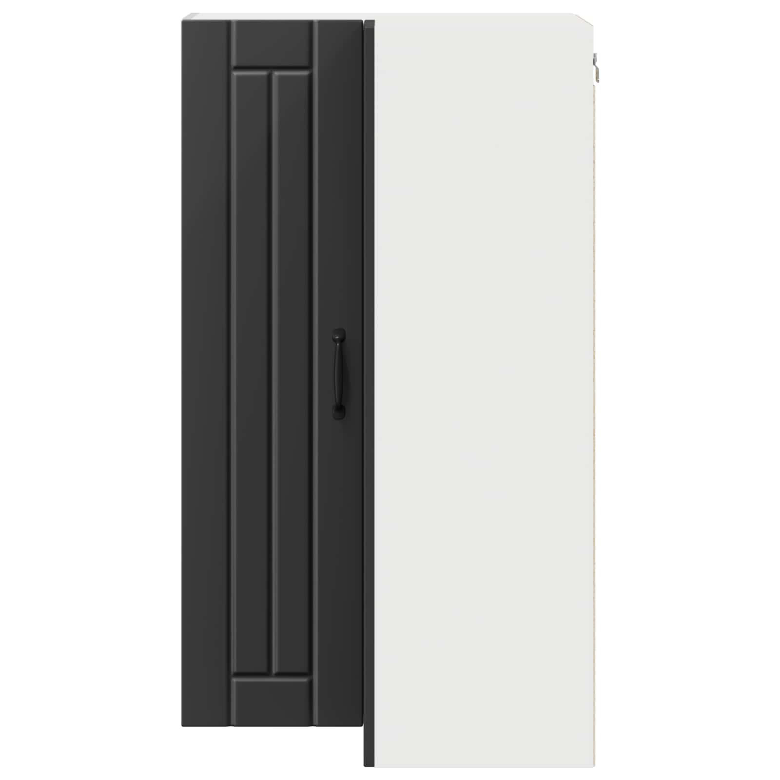 Wand-Eckschrank LUCCA Schwarz 57 x 57 x 100 cm Holzwerkstoff