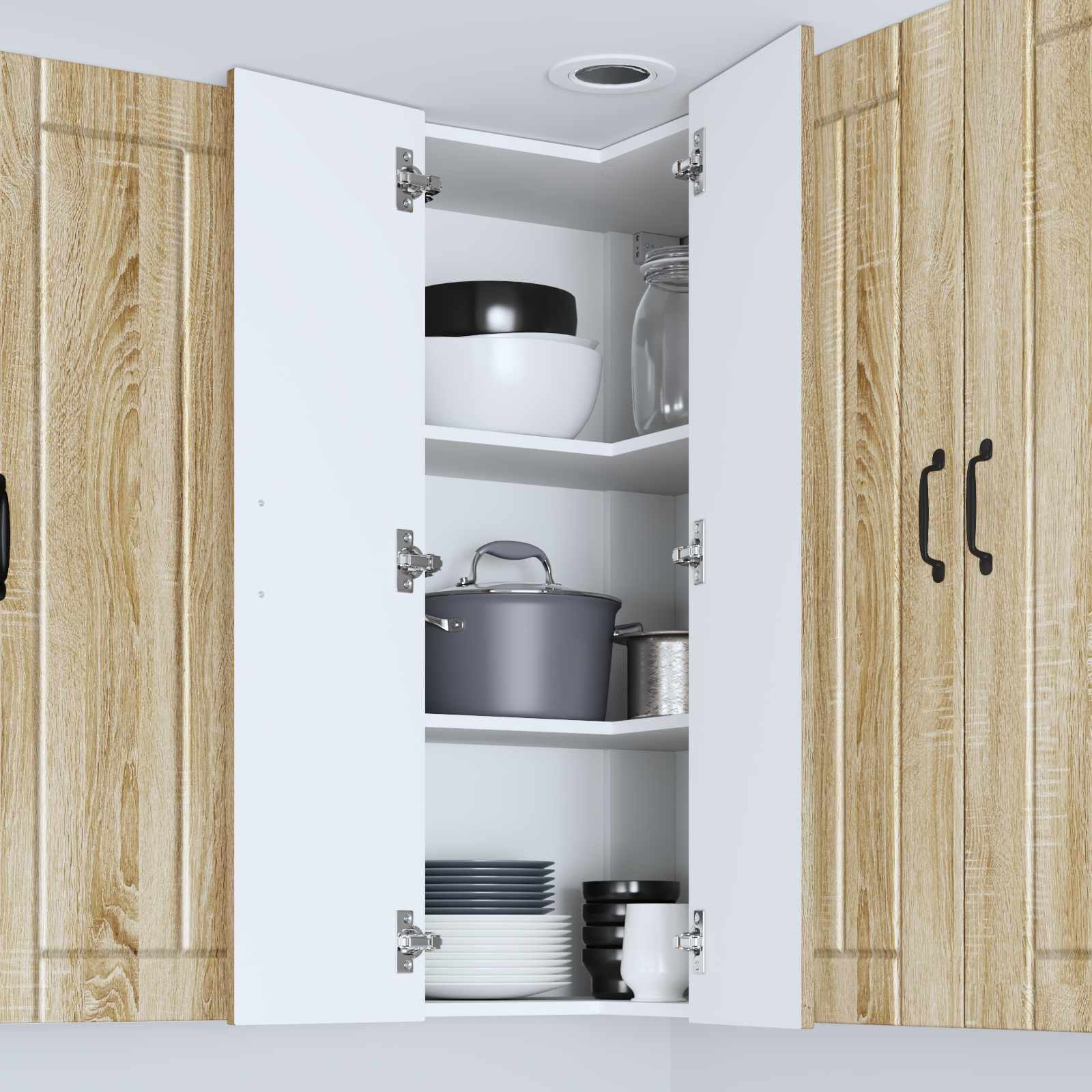 Wand-Eckschrank LUCCA Sonoma-Eiche 57 x 57 x 100 cm