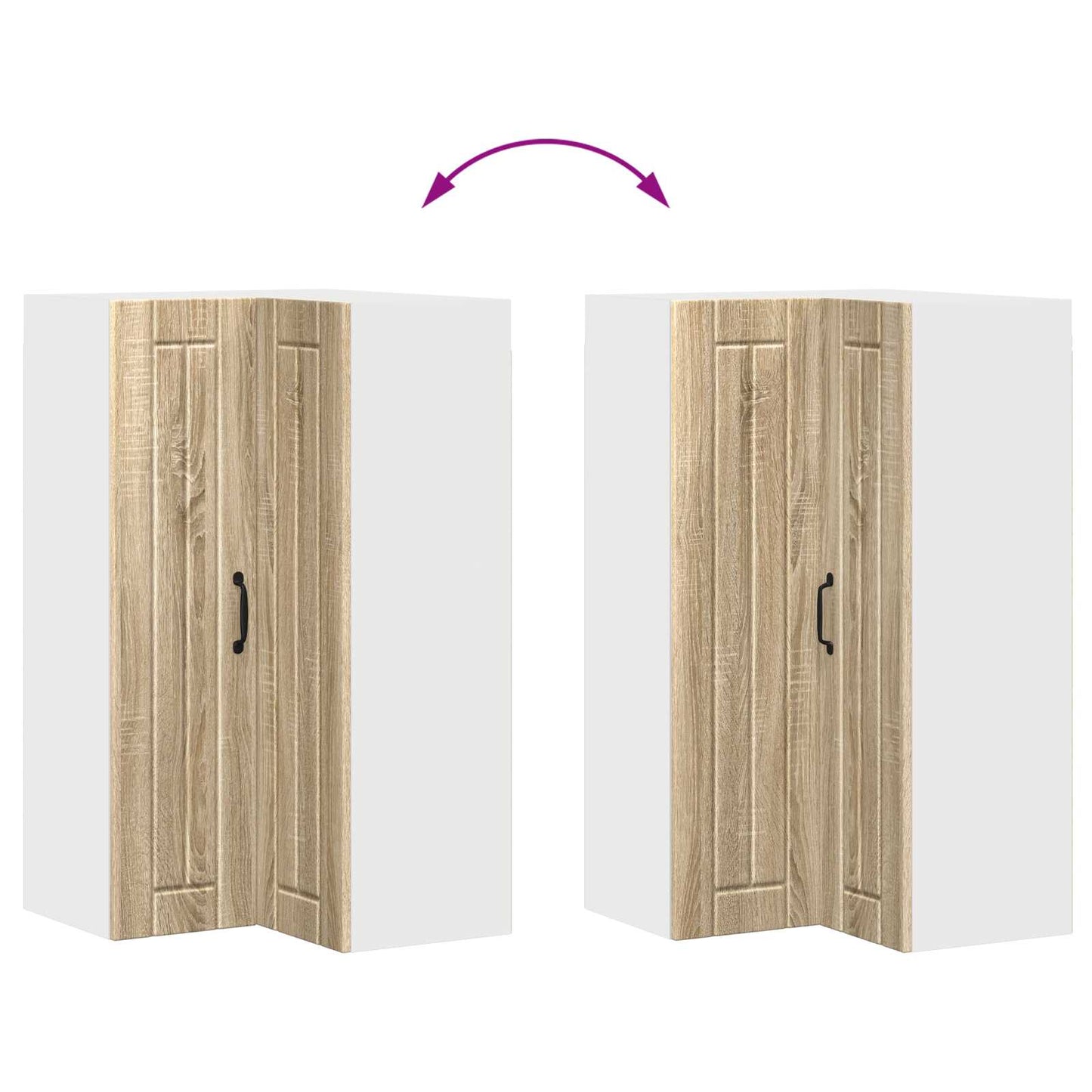 Wand-Eckschrank LUCCA Sonoma-Eiche 57 x 57 x 100 cm
