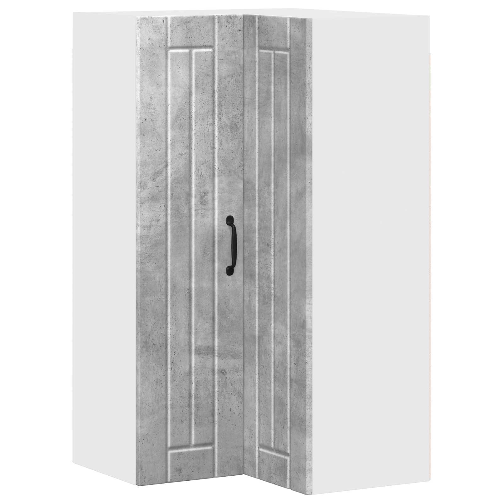 Wand-Eckschrank LUCCA Betongrau 57 x 57 x 100 cm Holzwerkstoff
