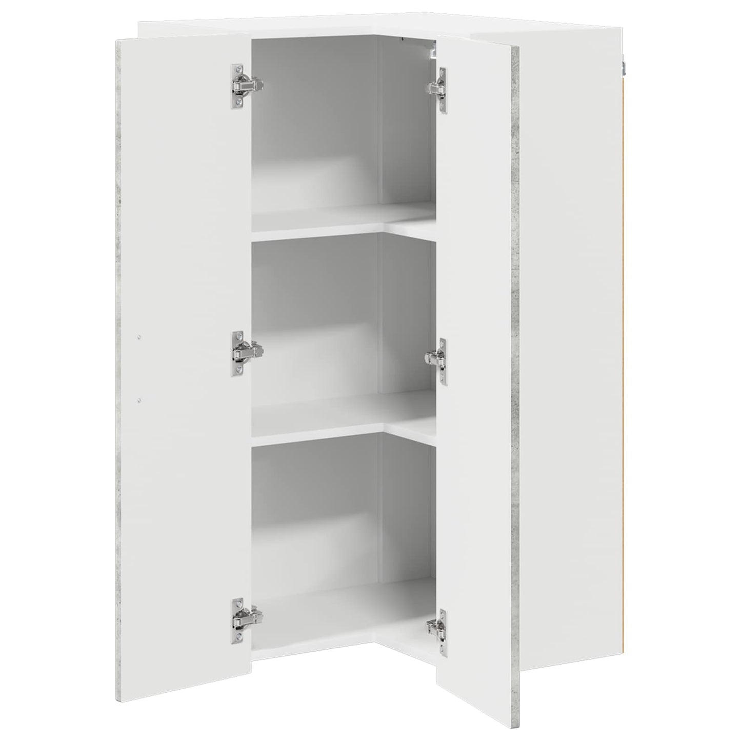 Wand-Eckschrank LUCCA Betongrau 57 x 57 x 100 cm Holzwerkstoff