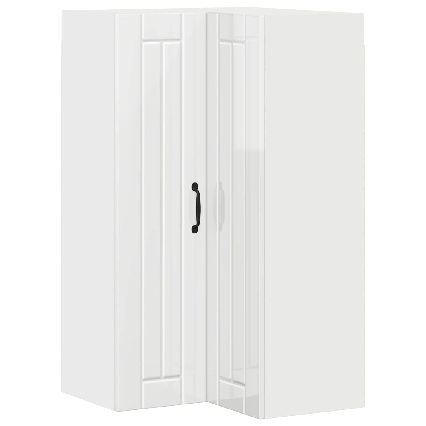 Wand-Eckschrank LUCCA Hochglanz Weiß 57 x 57 x 100 cm