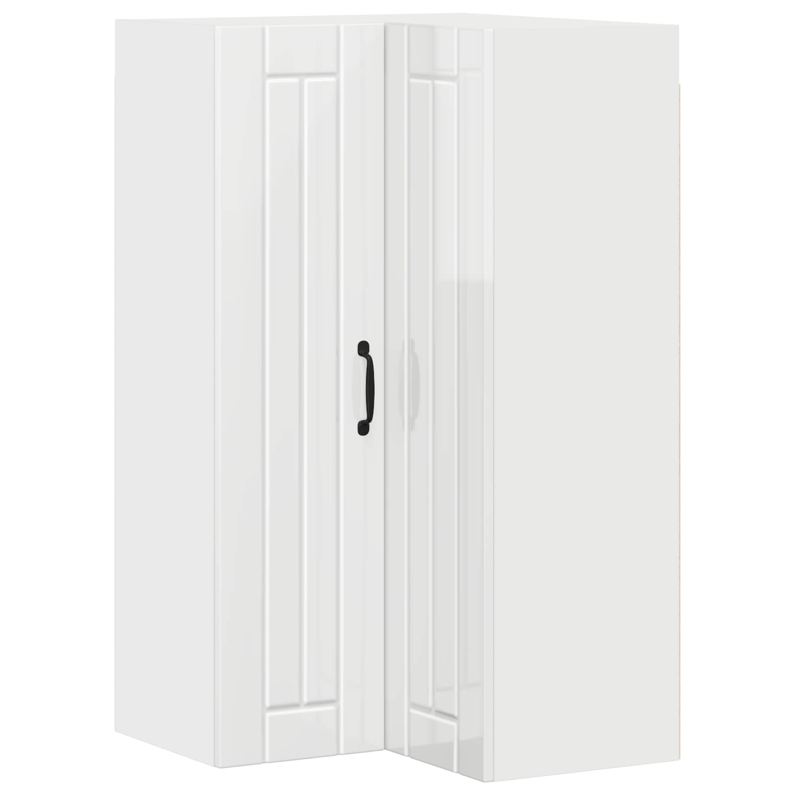 Wand-Eckschrank LUCCA Hochglanz Weiß 57 x 57 x 100 cm