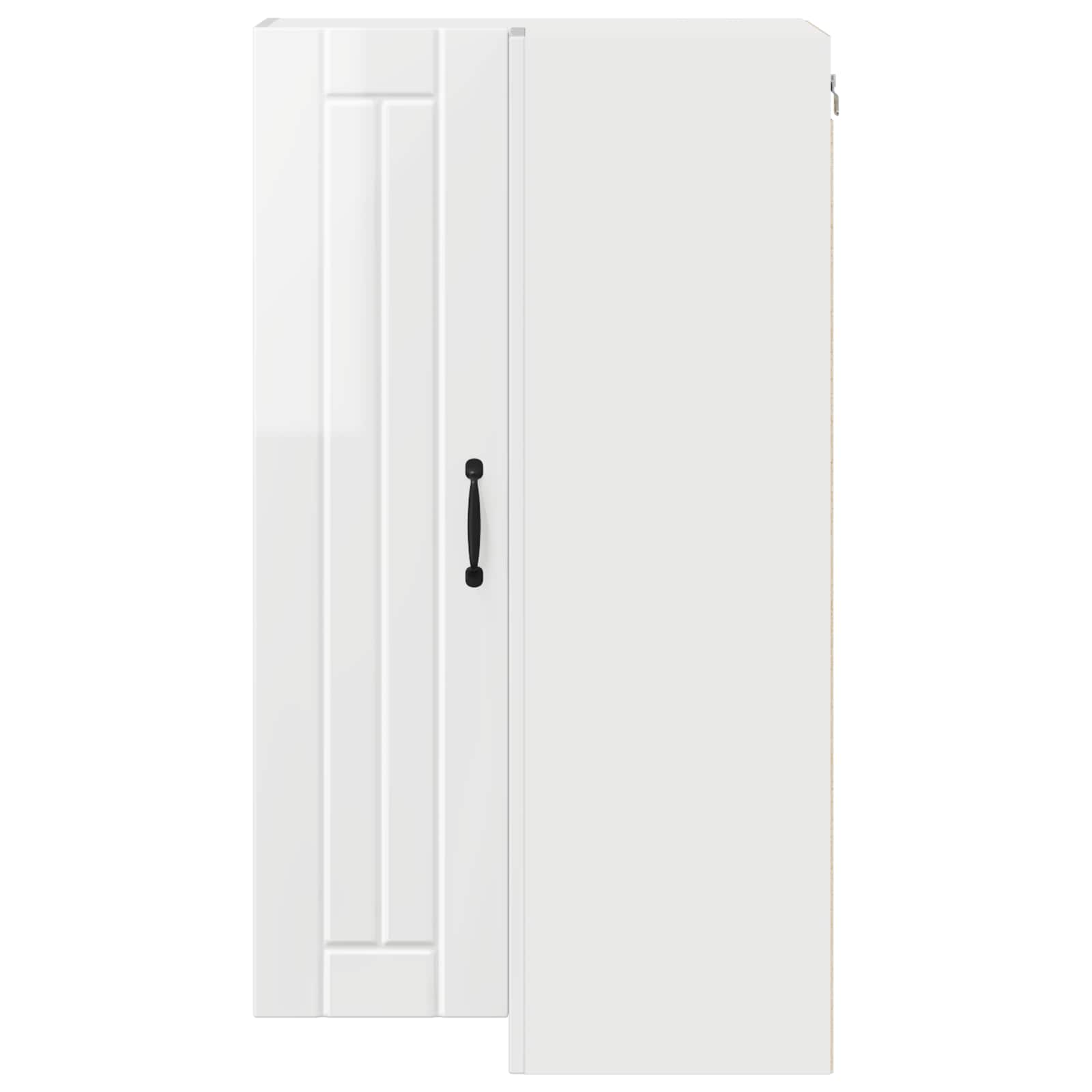 Wand-Eckschrank LUCCA Hochglanz Weiß 57 x 57 x 100 cm