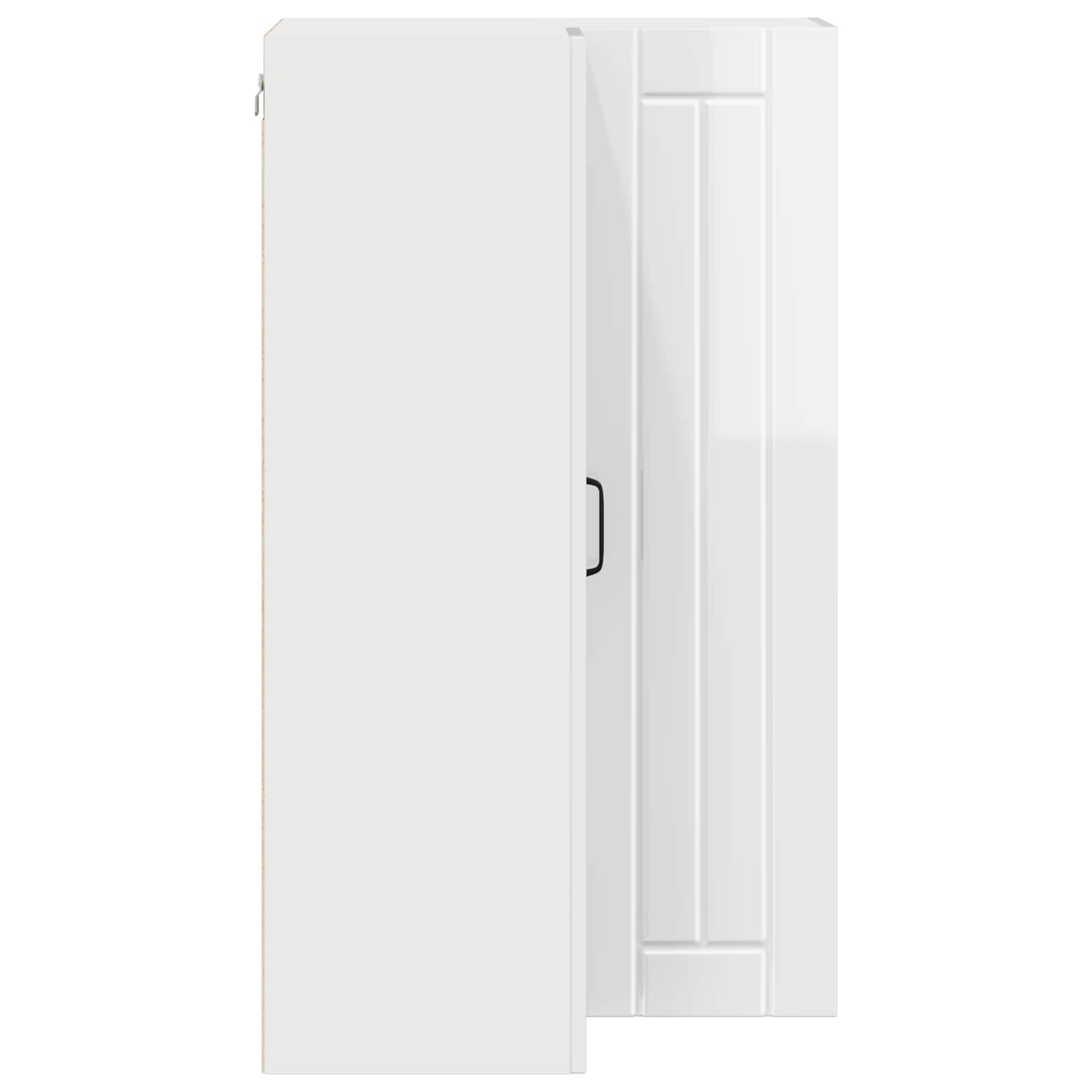 Wand-Eckschrank LUCCA Hochglanz Weiß 57 x 57 x 100 cm