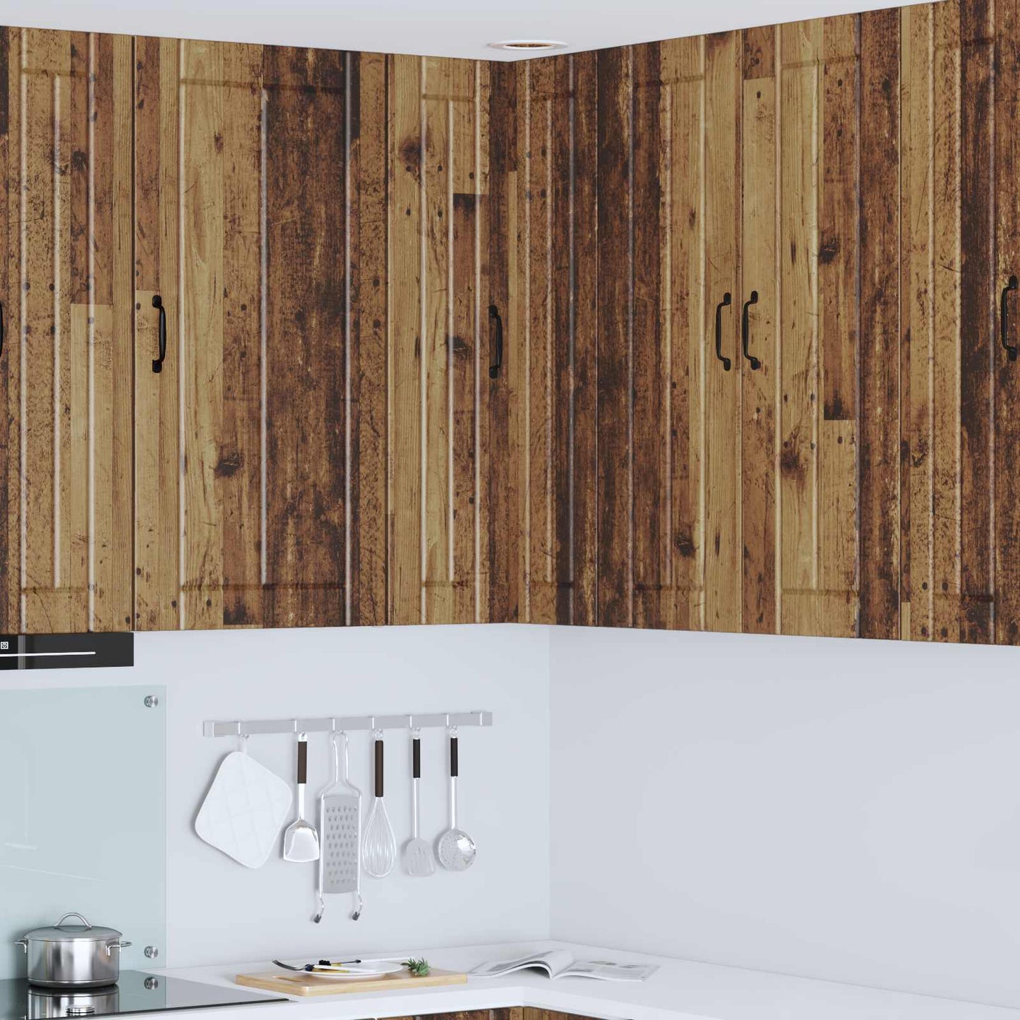 Wand-Eckschrank LUCCA Altholz 57 x 57 x 100 cm Holzwerkstoff