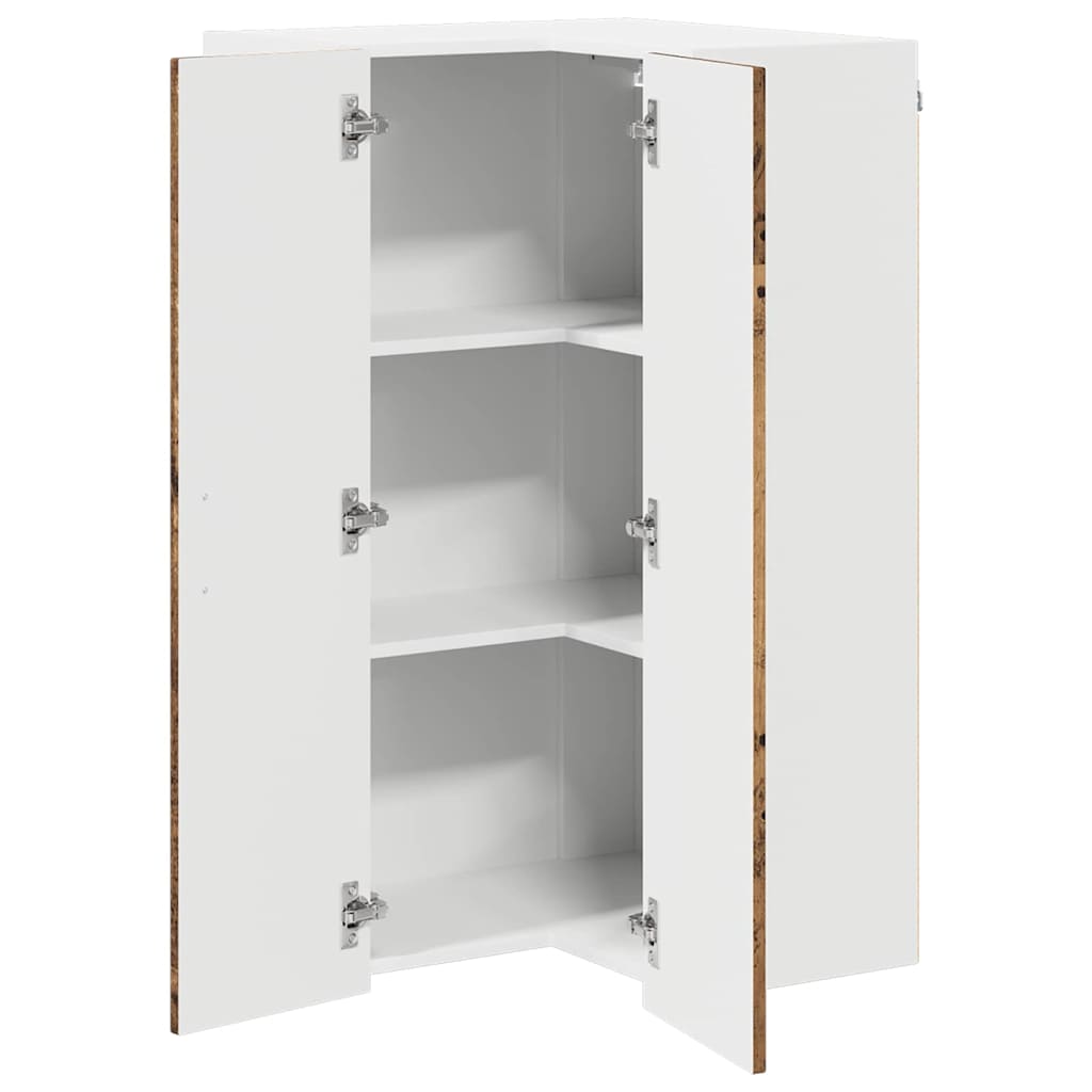Wand-Eckschrank LUCCA Altholz 57 x 57 x 100 cm Holzwerkstoff